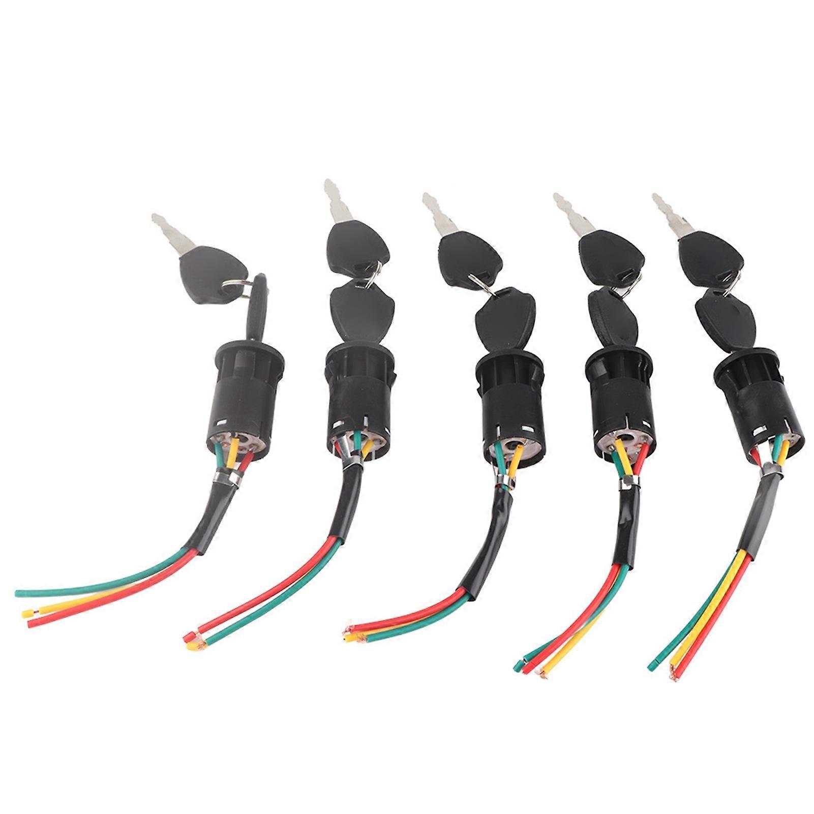 Electric Bicycle Power Lock Fine Workmanship Plastic Durable Bike Key Switch Accessory