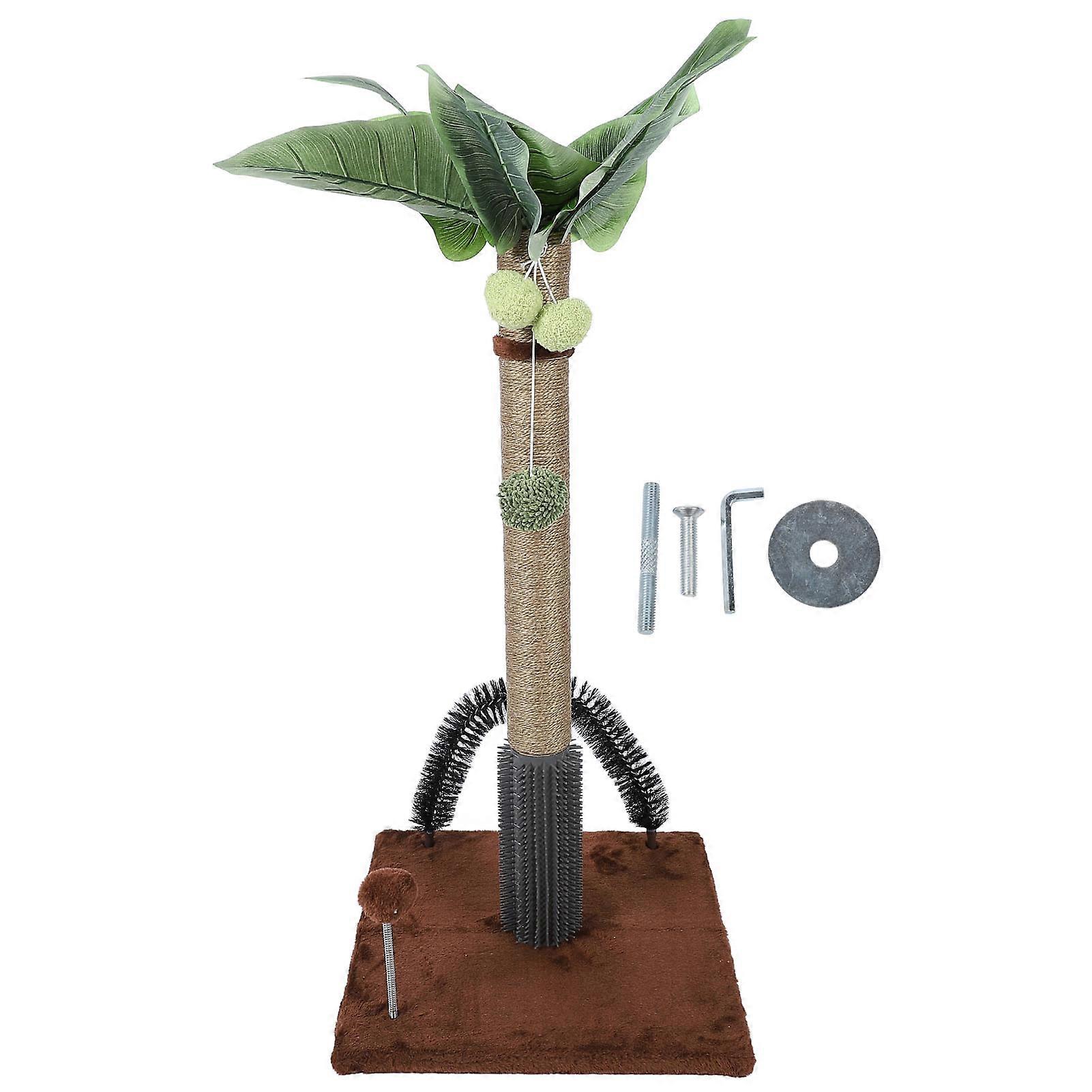 29.5in Tall Cat Post Sisal Scratching with Self Groomer Ball Sturdy Kitten Scratch Posts for Indoor Cats