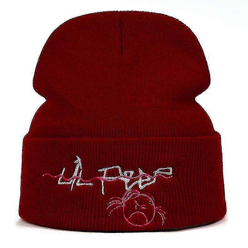 Lil Peep Mütze bestickt, warme Wintermütze