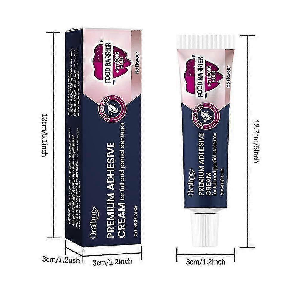 Lower Or Partials 2pcs Secure Waterproof Denture Adhesive extra Hold For Upper