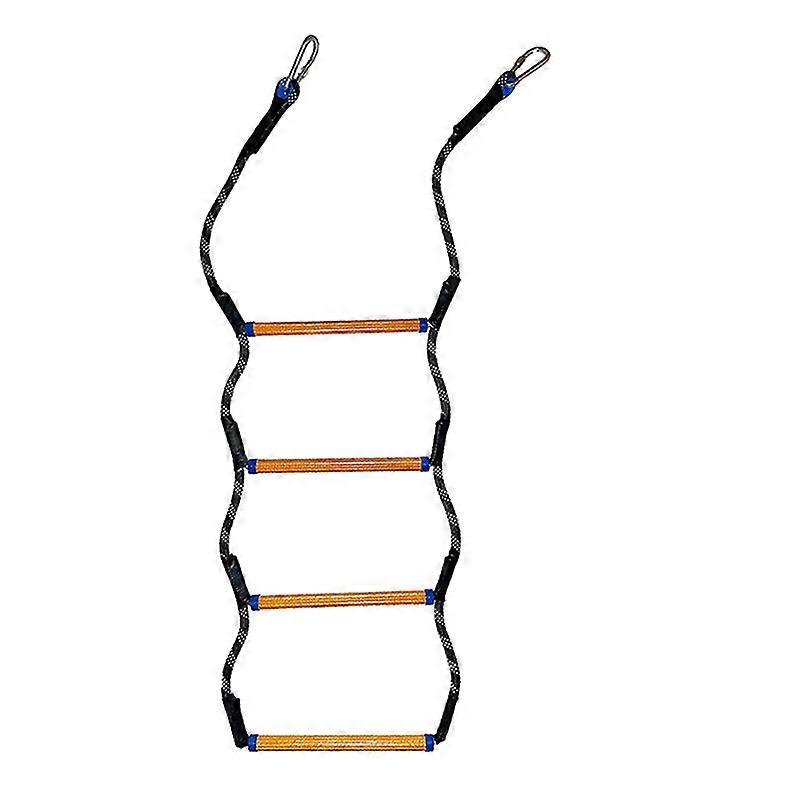Rope Ladder,4 Step Marine Rope Ladder, Portable Boat Folding Ladder