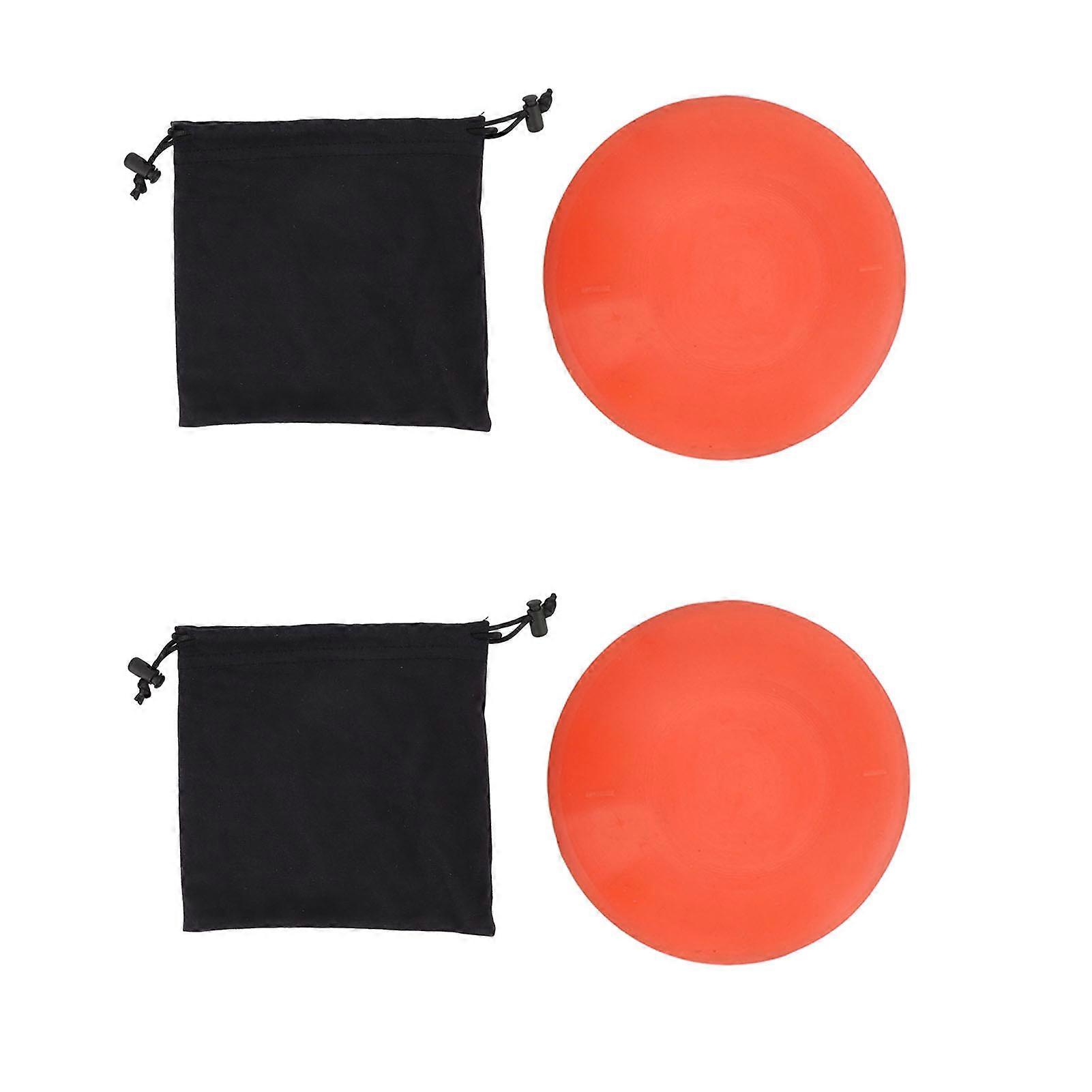 2Pcs Golf Force Pads Orange Rubber Reusable Skill Improvement Enhanced Control Golf Putting Trainer Force Pedal for Beginners