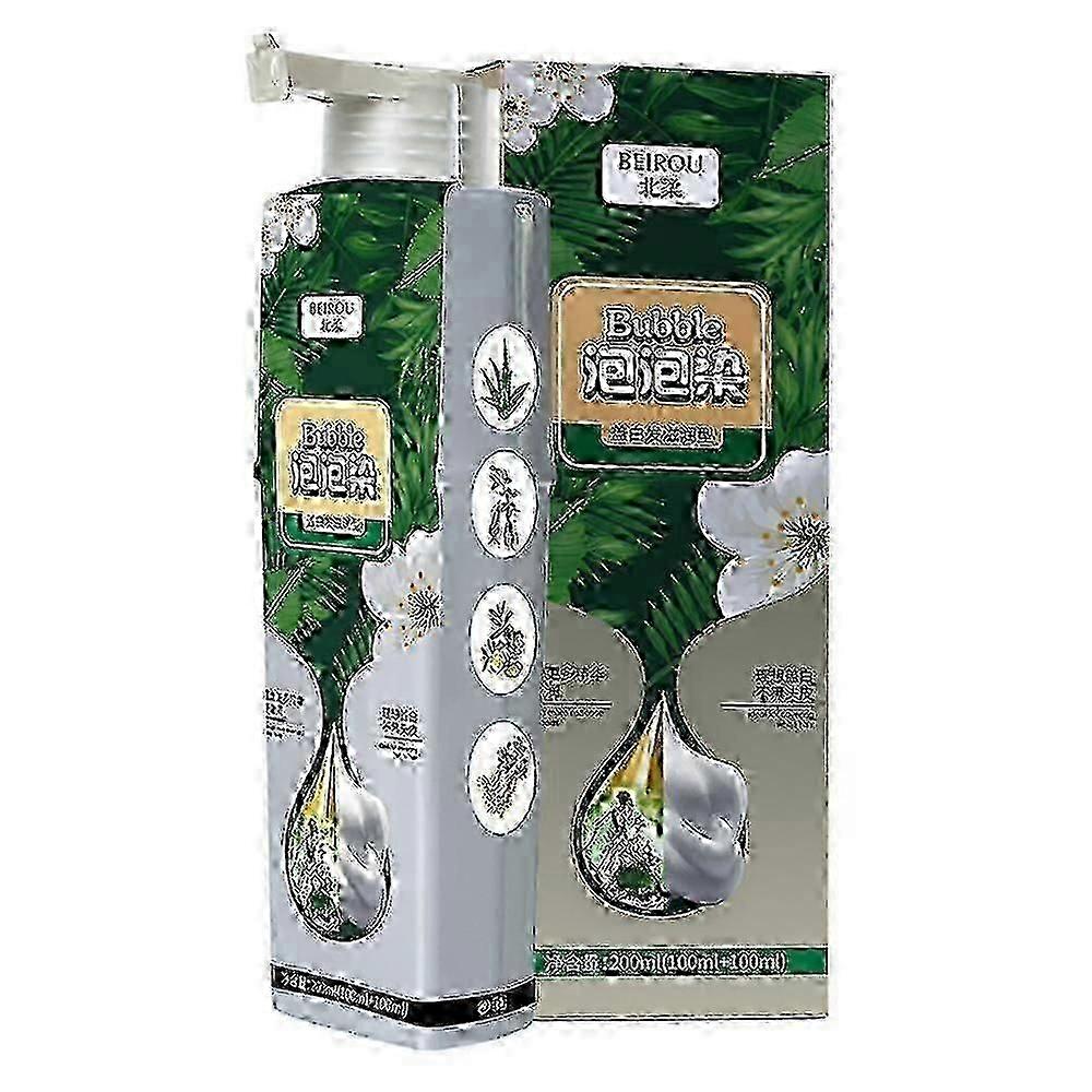 Puhdas kasviuute harmaiden hiusten värjäykseen, kasviperäinen kuplavärjäysshampoo