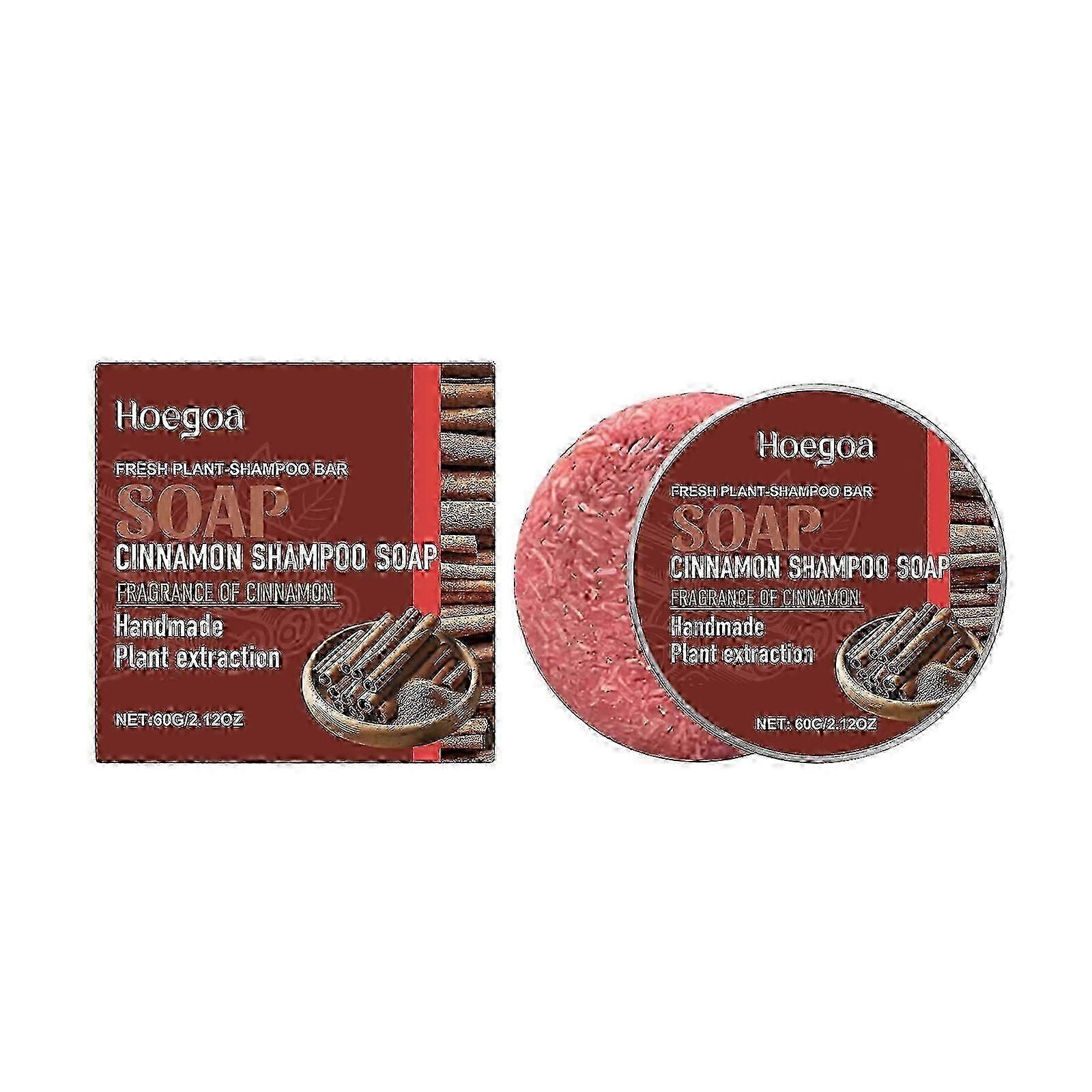 Hoegoa Cinnamon scented shampoo soap Gentle ingredients nourish soft and shiny hair Daily cleansing shampoo soap