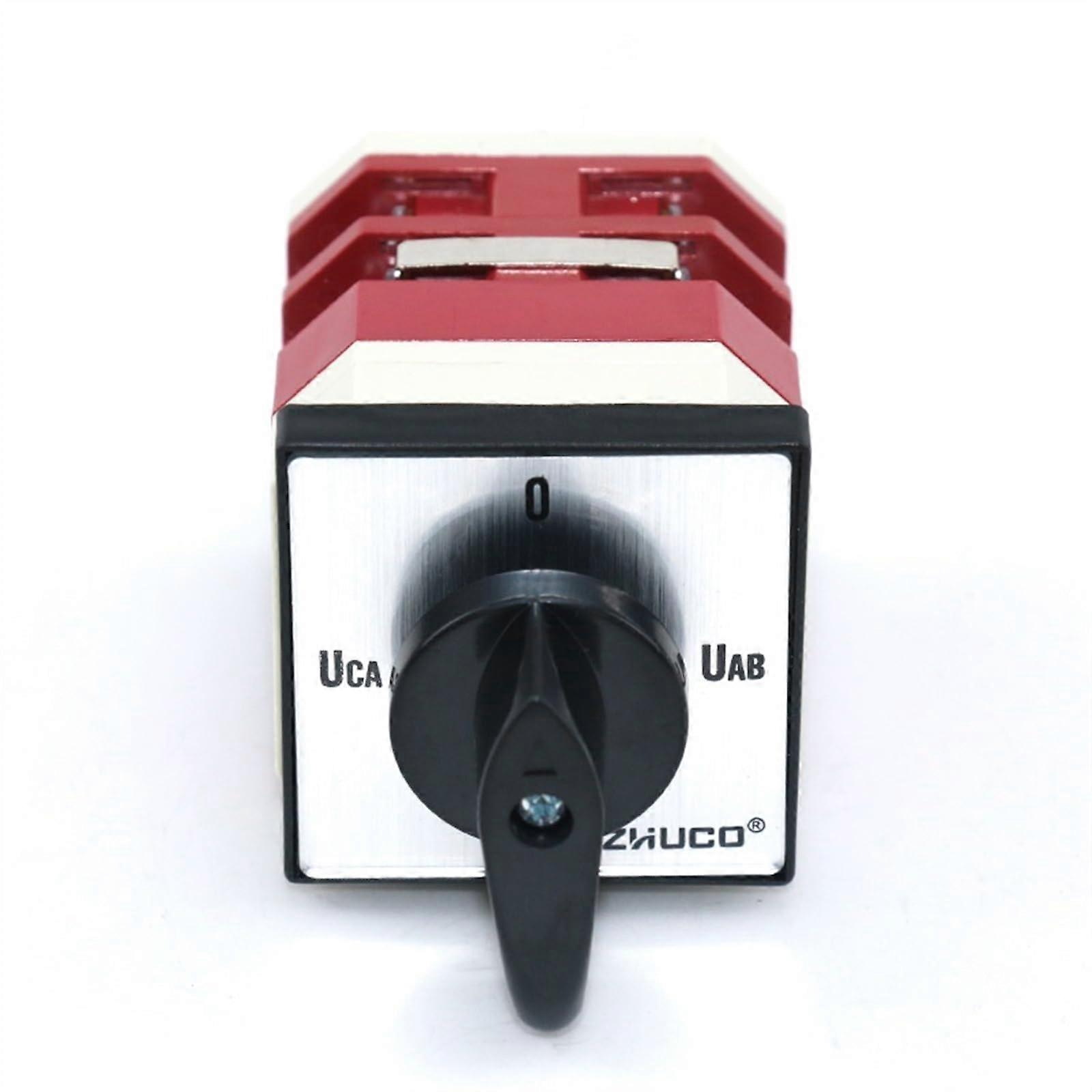 LW1216/YH2.2 16A Four Position Two Pole Control Circuit Voltmeter Measurement Changeover Selector Universal Rotary Switch