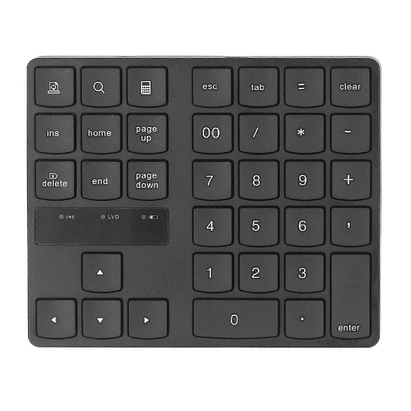 Numeric Keypad for Laptop, Silent Rechargeable Number Pad with Charging Cable, Financial Accounting Number Keyboard Numpad for Laptop Desktop PC