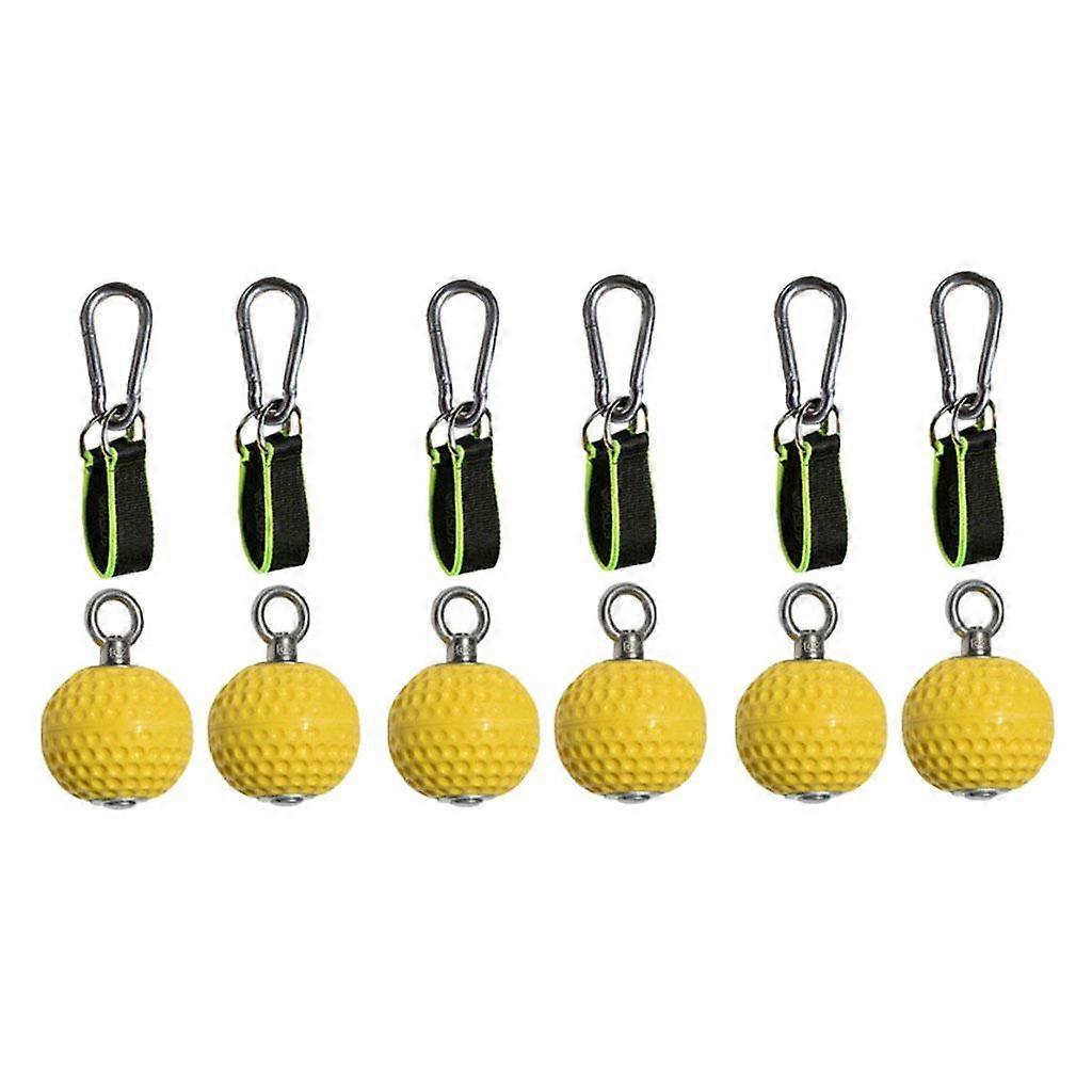 6Pcs Balls 73mm Climbing Hands Grips Trainer Workout