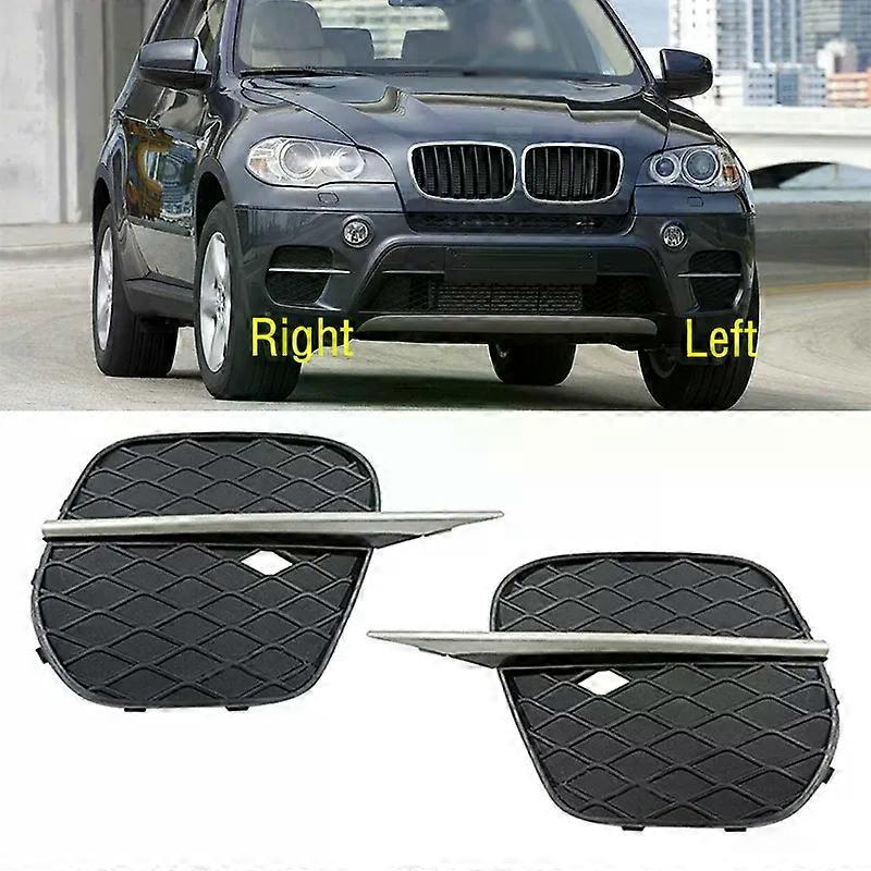 Suitable for B-M-W X5 E70 2011 2012 2013 Car Front Bumper Fog Lamp Light Grille Cover Frame Trim Cap Hood Bezel Lid