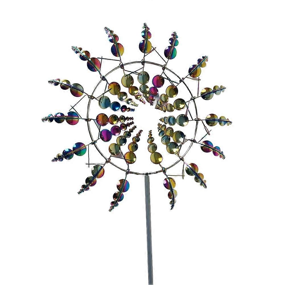 Magical Wind Spinner Made of Metal for Garden and Terrace - Weather-Resistant, Random Color Finish