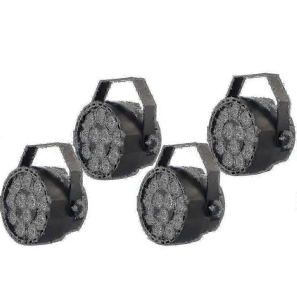 4 Pack Par64 RGBW DMX512 Stage Lighting, 4x LED Can Lights with DMX Control for Stage Show Events