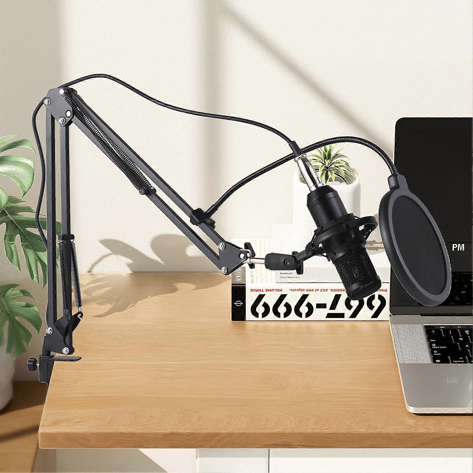 Condenser Mic Podcast Bundle with Sound Card, 800mAh, 16×4.5cm