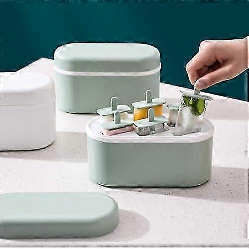 8PC Ice Cream Popsicle Molds, Silicone Ice Sucker Maker for Homemade Frozen Treats, Suitable for Various Brands - 21x12x10cm