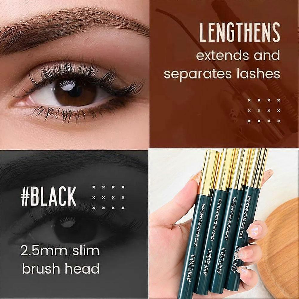 01-Black (Green Tube) (A)$Colorful mascara no smudge waterproof long-lasting green tube curling green tube