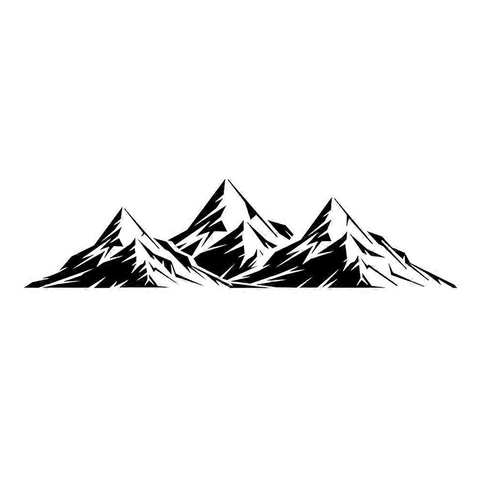 Black Mountain Shape Car Sticker, Durable Vinyl Decal for Truck, Pickup, RV, and Auto Body Decoration – Easy Apply and Remove Without Residue