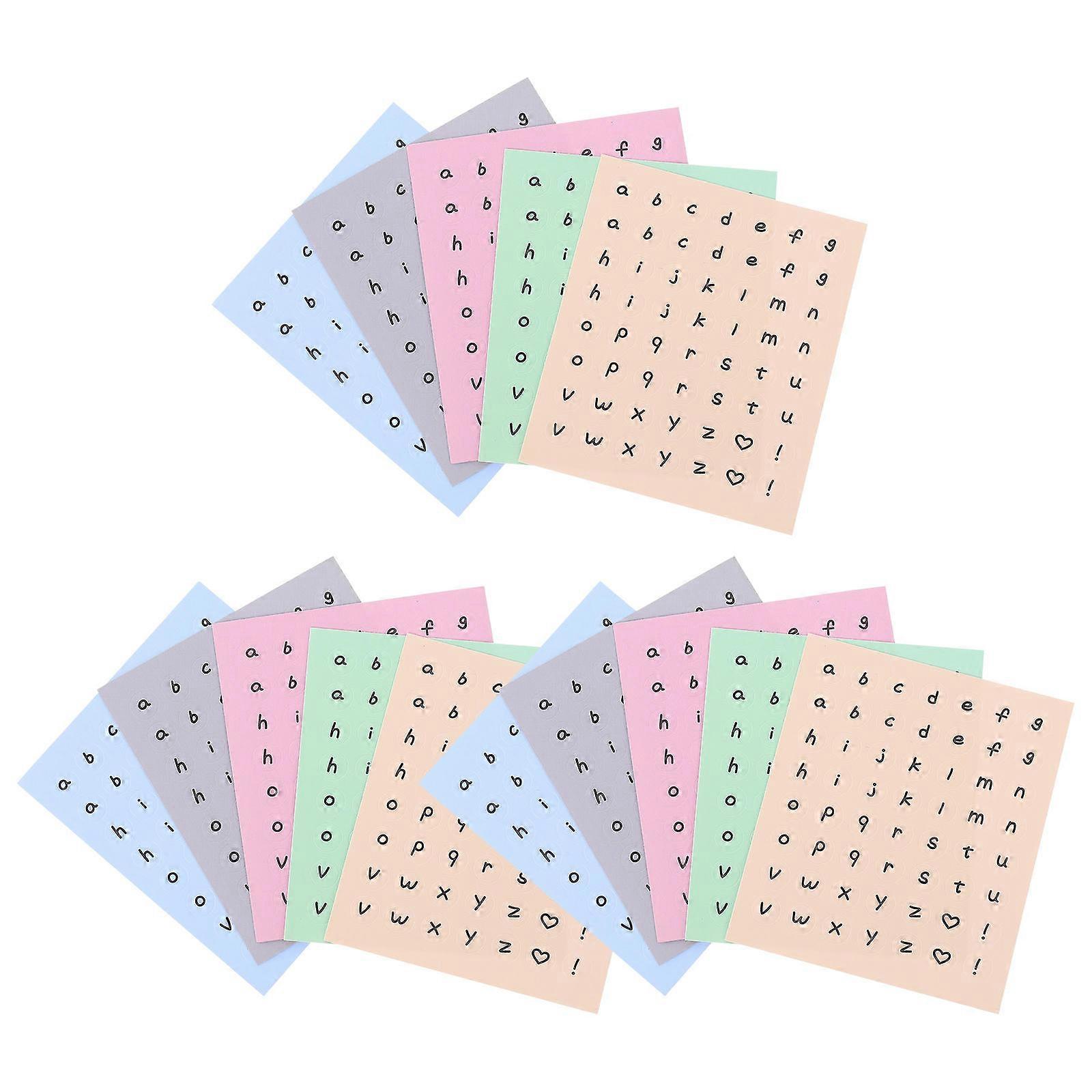 Self Adhesive Decorative Letter Stickers   15 Sheets Alphabet Decals for Scrapbooking, Journals & Craft Projects   Easy Peel Design