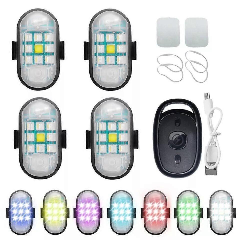 7 Colors High Brightness Wireless LED Strobe Light Rechargeable Flashing Lights
