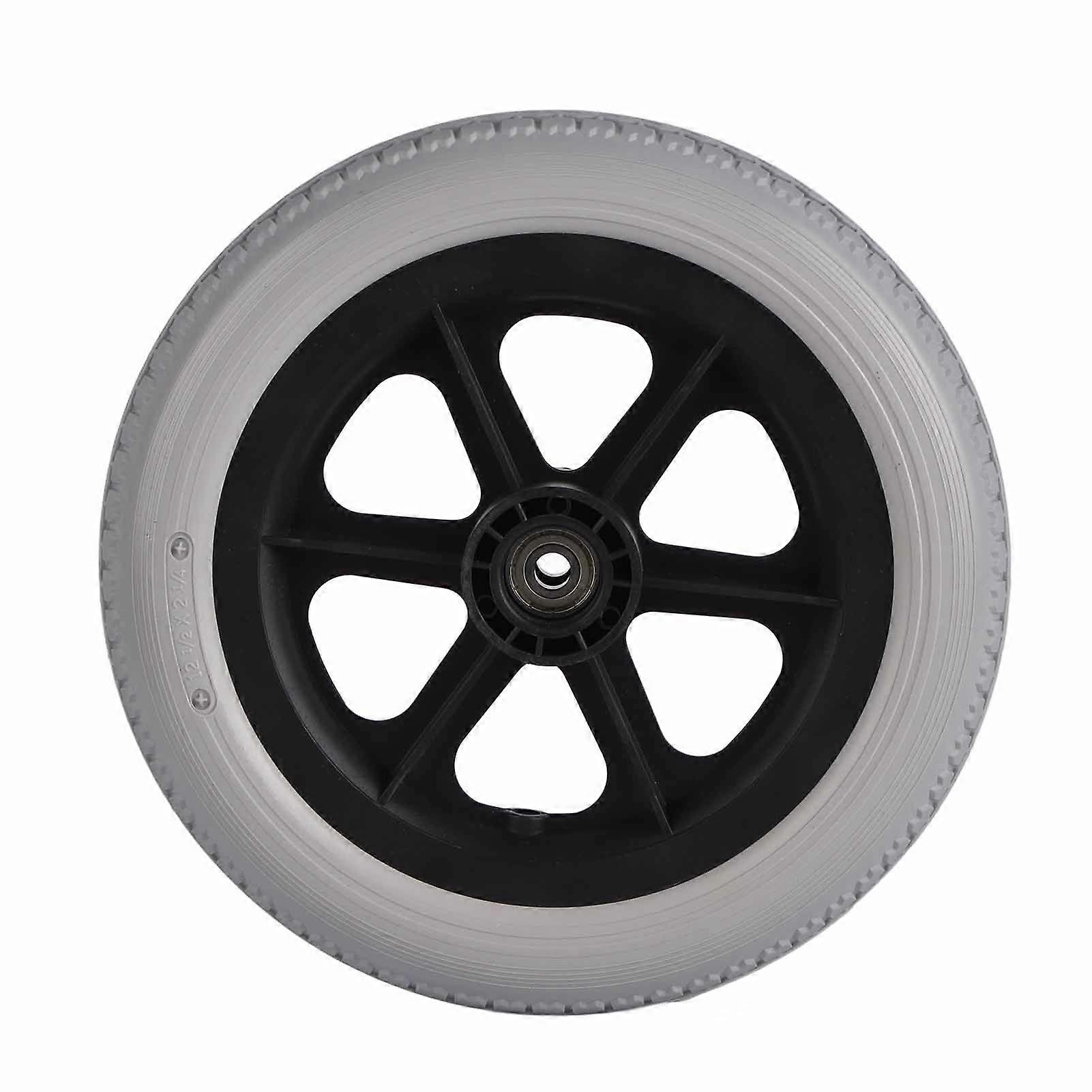 Wheelchair Wheel 12in Polyurethane Antiskid Infarctate Rear Wheel Solid Tyre for Replacement