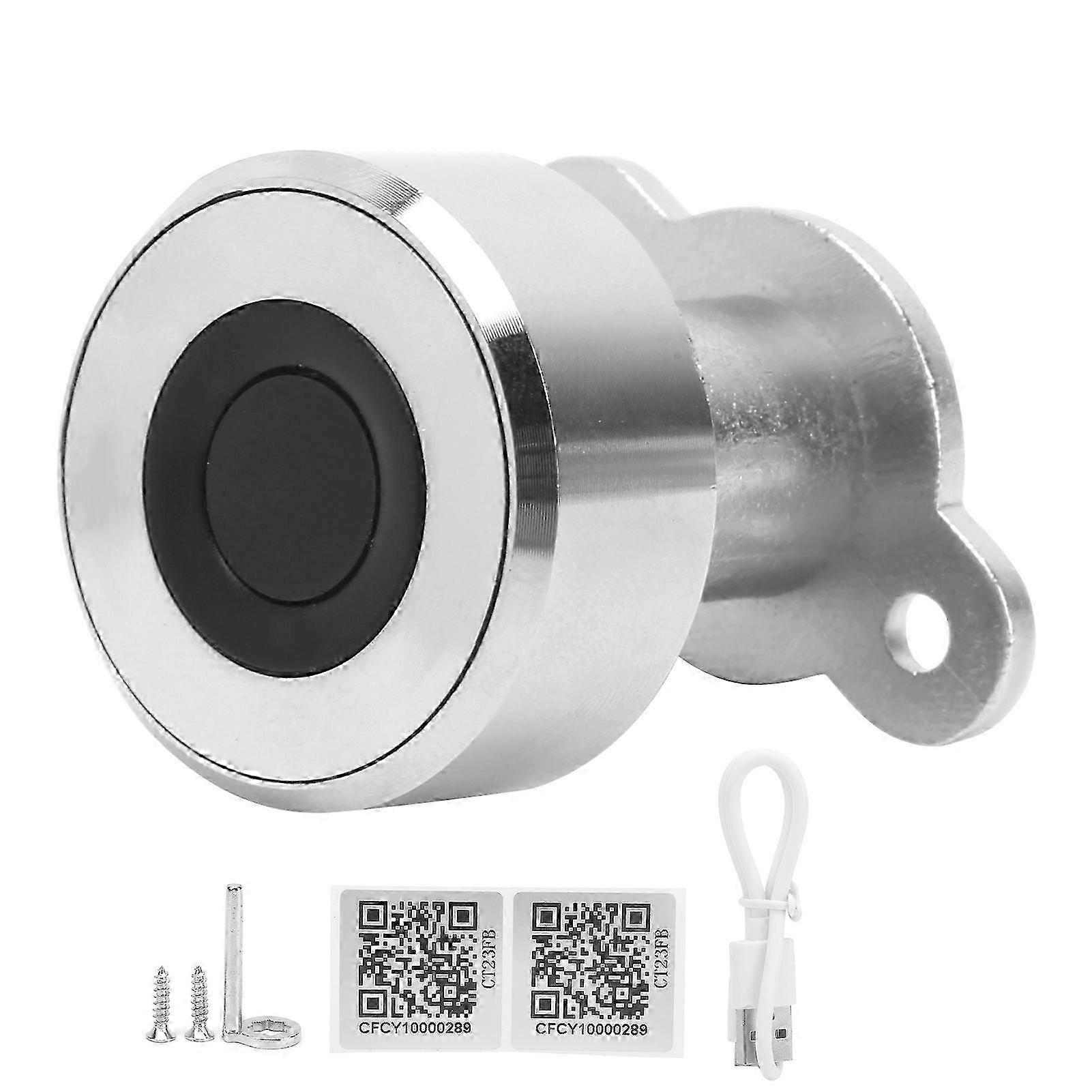 Smart Cabinet Lock with Fingerprint and Bluetooth APP, Long Standby Time for Furniture Drawer, File Cabinet, and Safe Box Compatible with Ma
