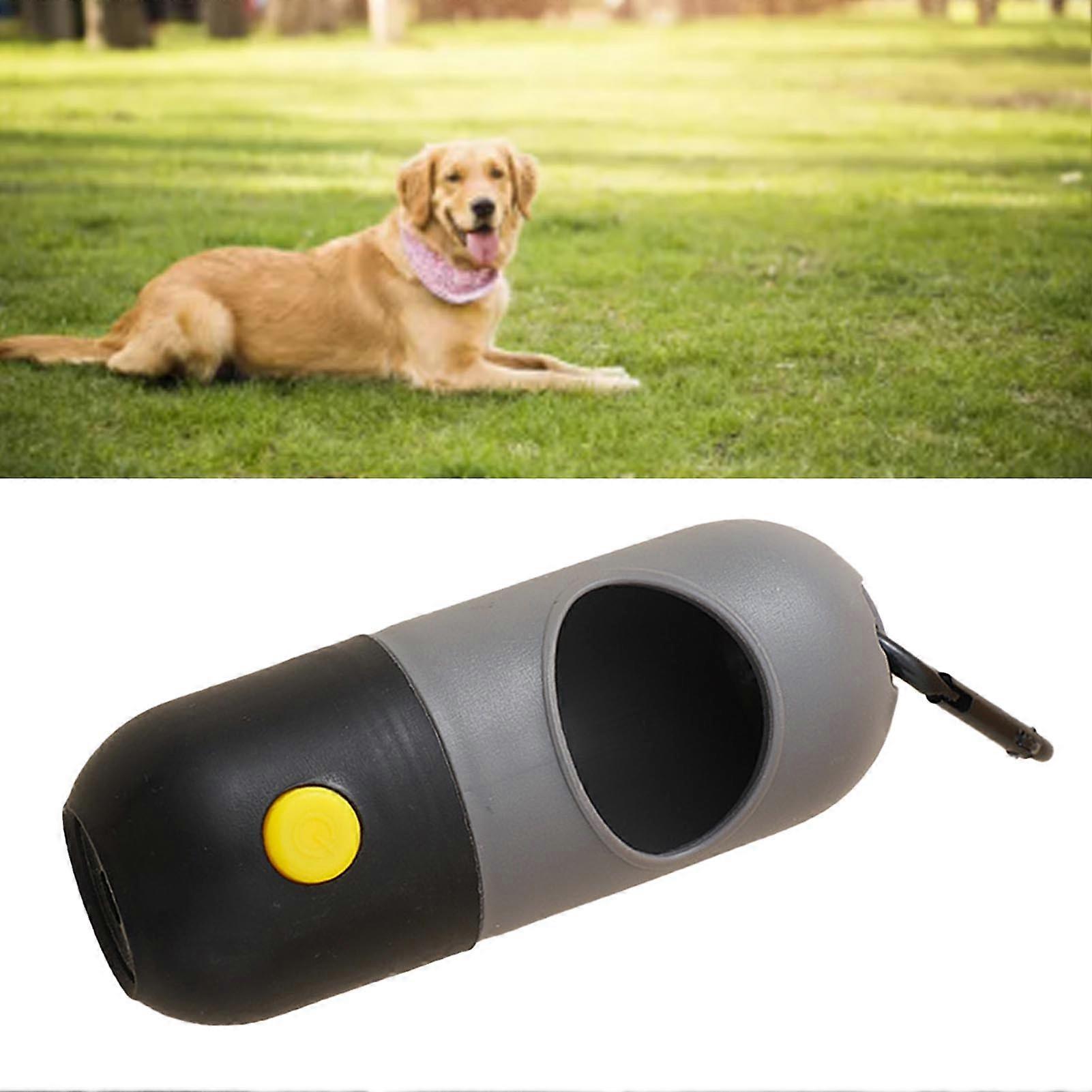 大容量犬のうんちバッグディスペンサーグレーブラッククリップ付き