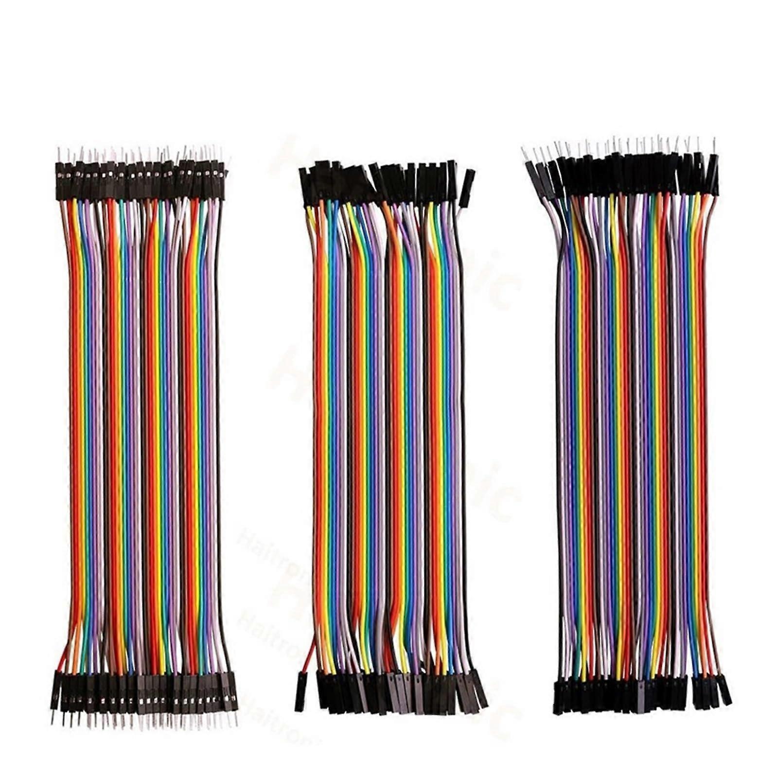 Kablo 40PIN 10CM 20CM 30CM 40CM Dup Hattı Erkek Erkek Kadından Erkeğe Kadından Kadına Jumper Dup Tel Kablo (Renk: Erkek Erkek Erkek, Boyut: 10cm)