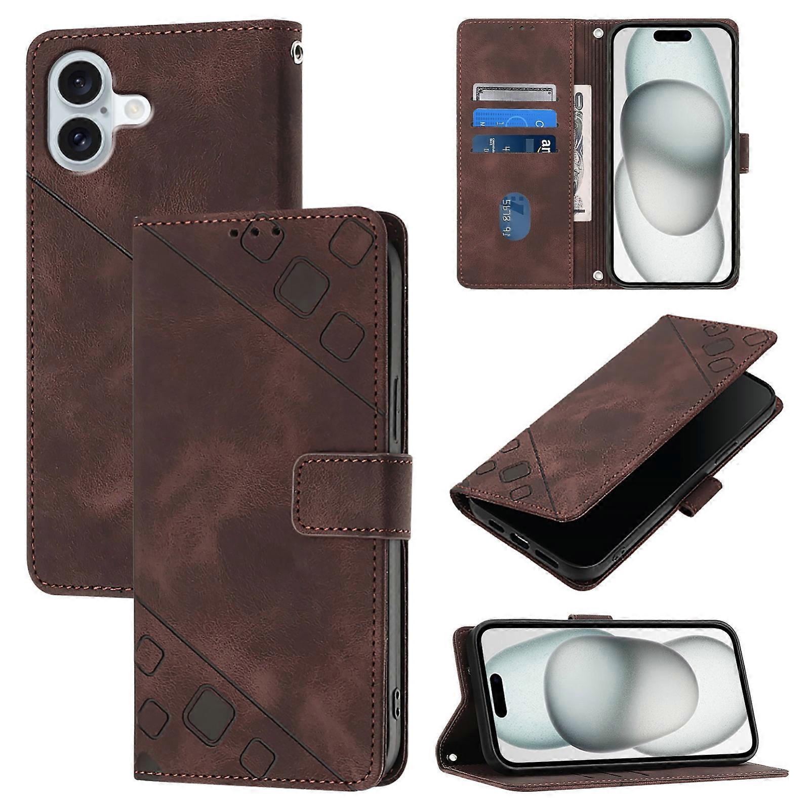 Skin-feel Embossed Leather Phone Case