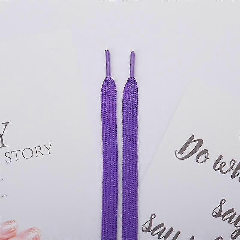 5 Çift Katlı Düz Dokuma Ayakkabı Bağcığı (Mor)