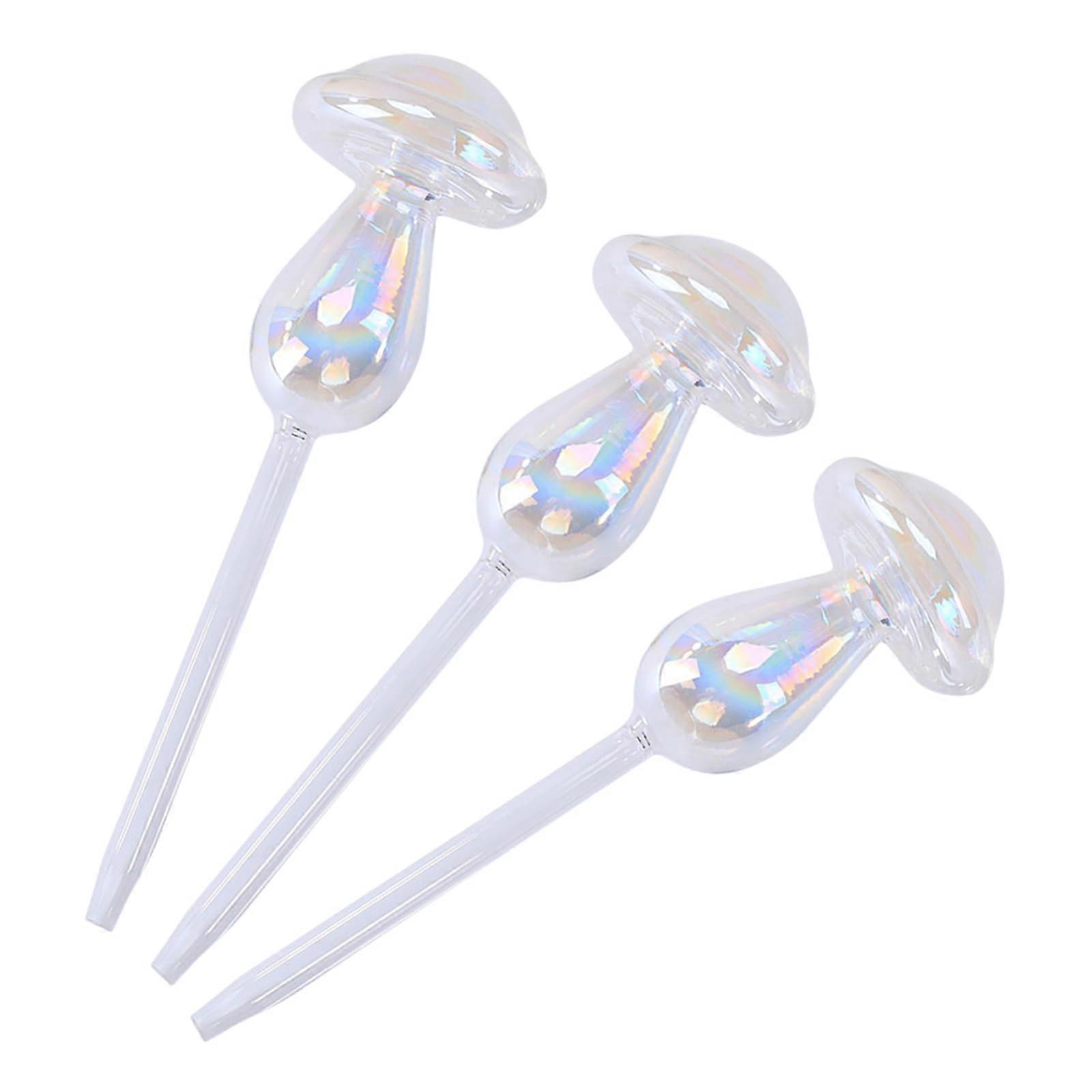 Glass Plant Watering Device - Mushroom-Shaped Automatic Irrigation System for Garden Pots and Planters, Durable and Stylish