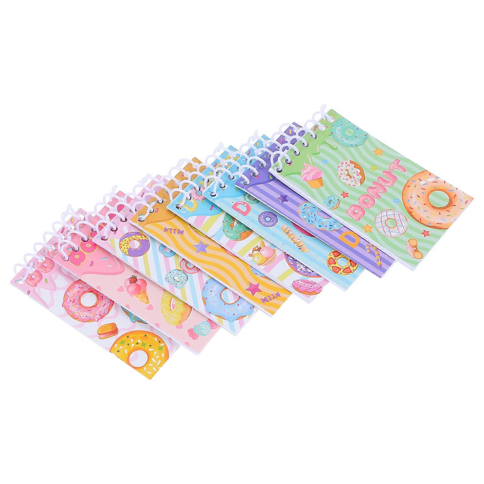 Blank Spiral Notebook For Daily Study Interesting Spiral Notepad Assorted Color 8Pcs