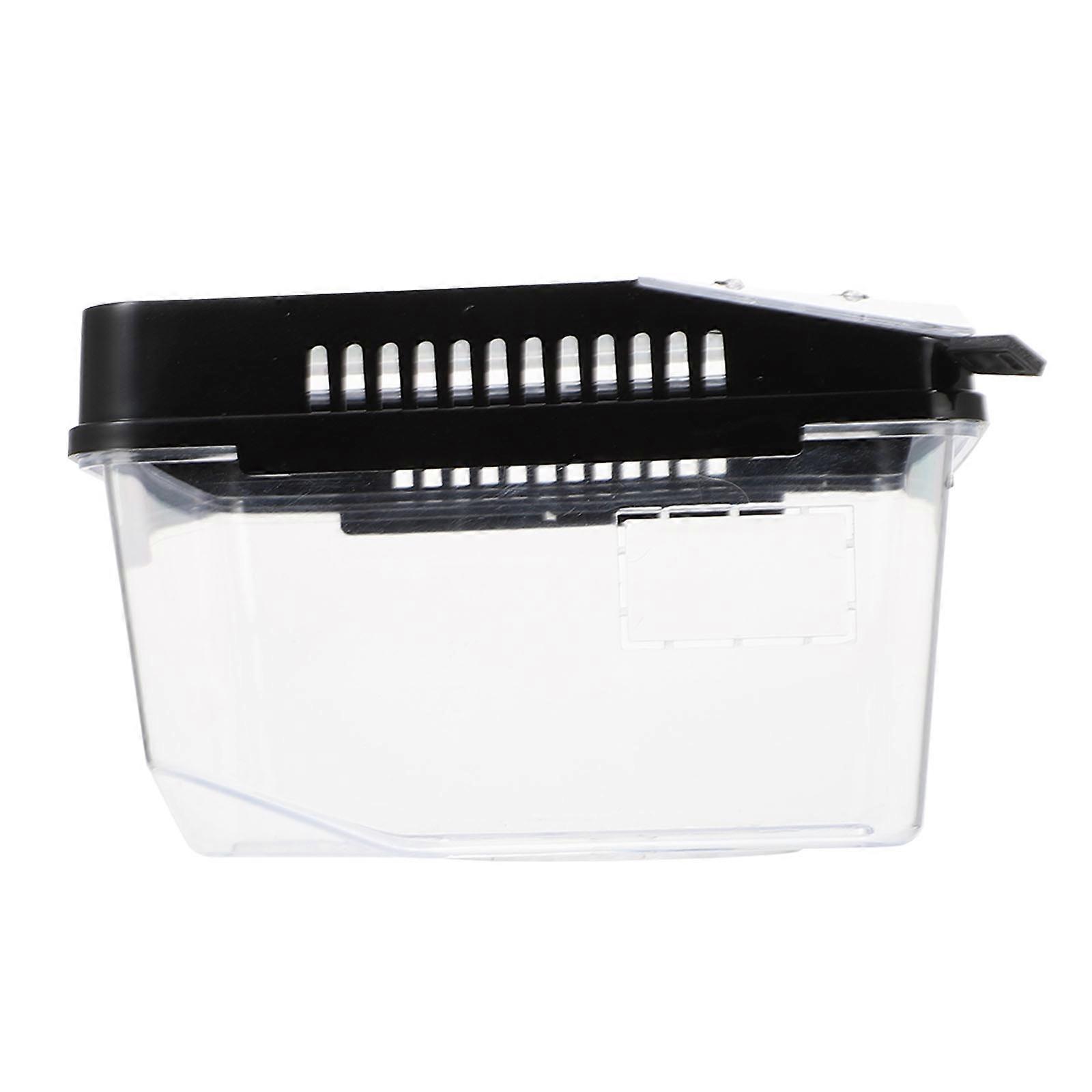 Black Reptile Breeding Box for Turtles Snakes with Ventilated Design and Comfortable Space 12x8x6