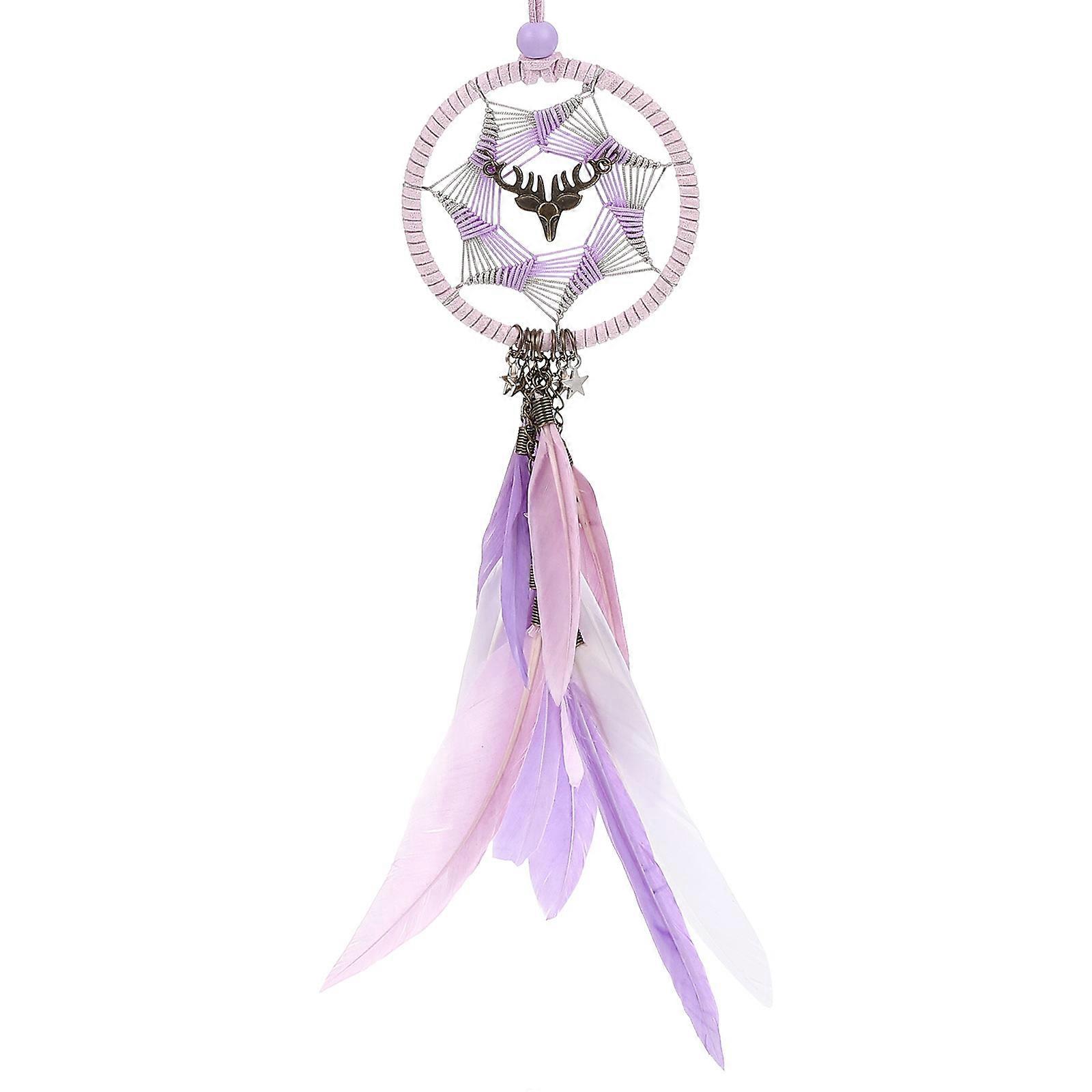 Dreamcatcher Hanging Ornament Home Decor Tassel Dream Catcher 41X7.5X2CM Purple 1Set