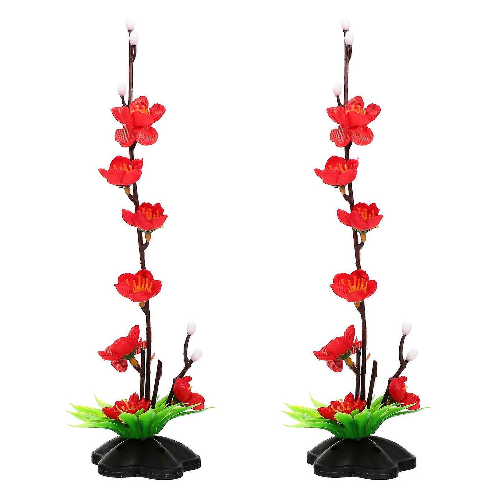 Sashimi Dish Blossom Sashimi Tray Decor Meal Presentation Red Flower Shape Food Decoration 2Pcs