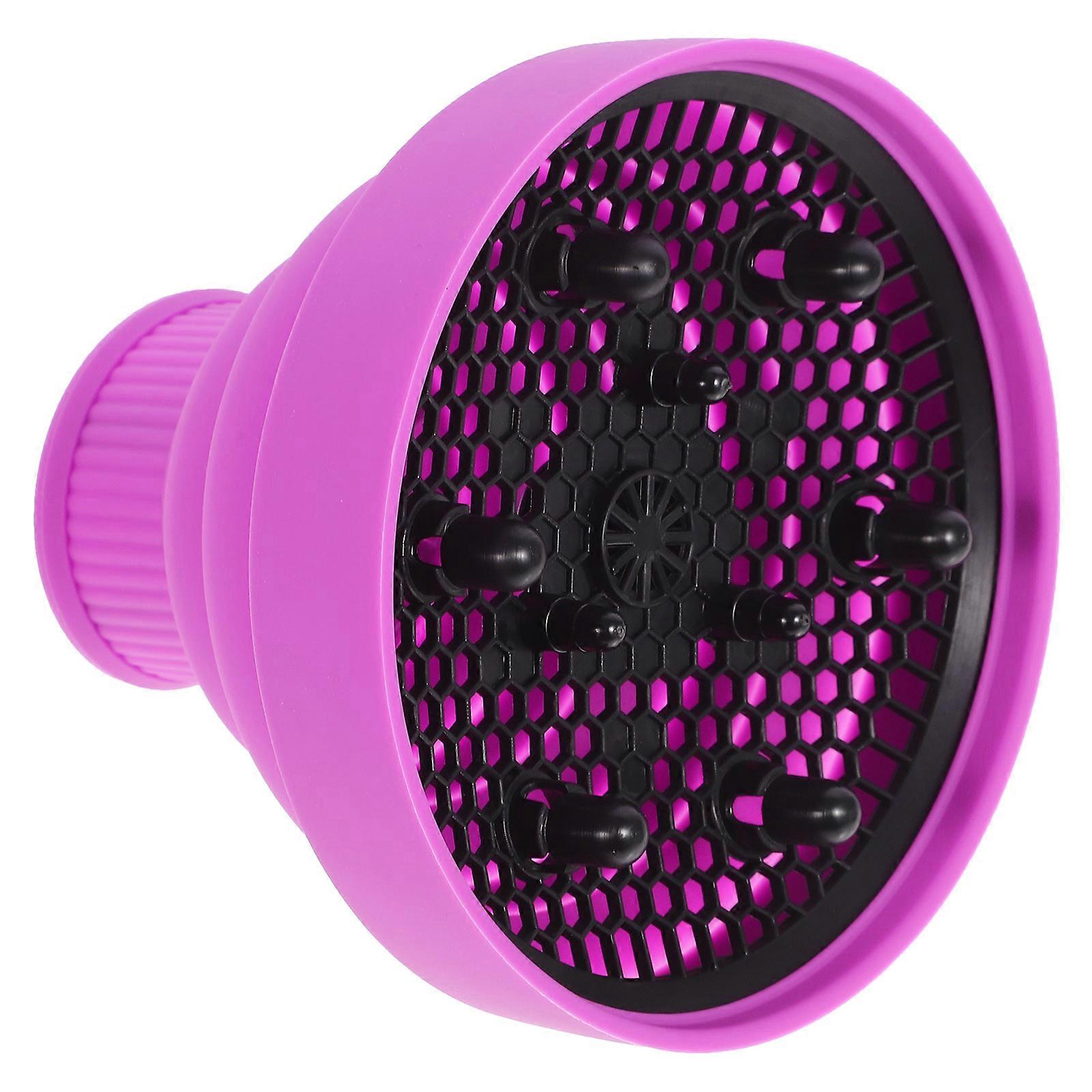 Hair Diffuser Attachment for Curly Hair Even Heat Distribution for Salon & Home Use, Portable Design, Purple