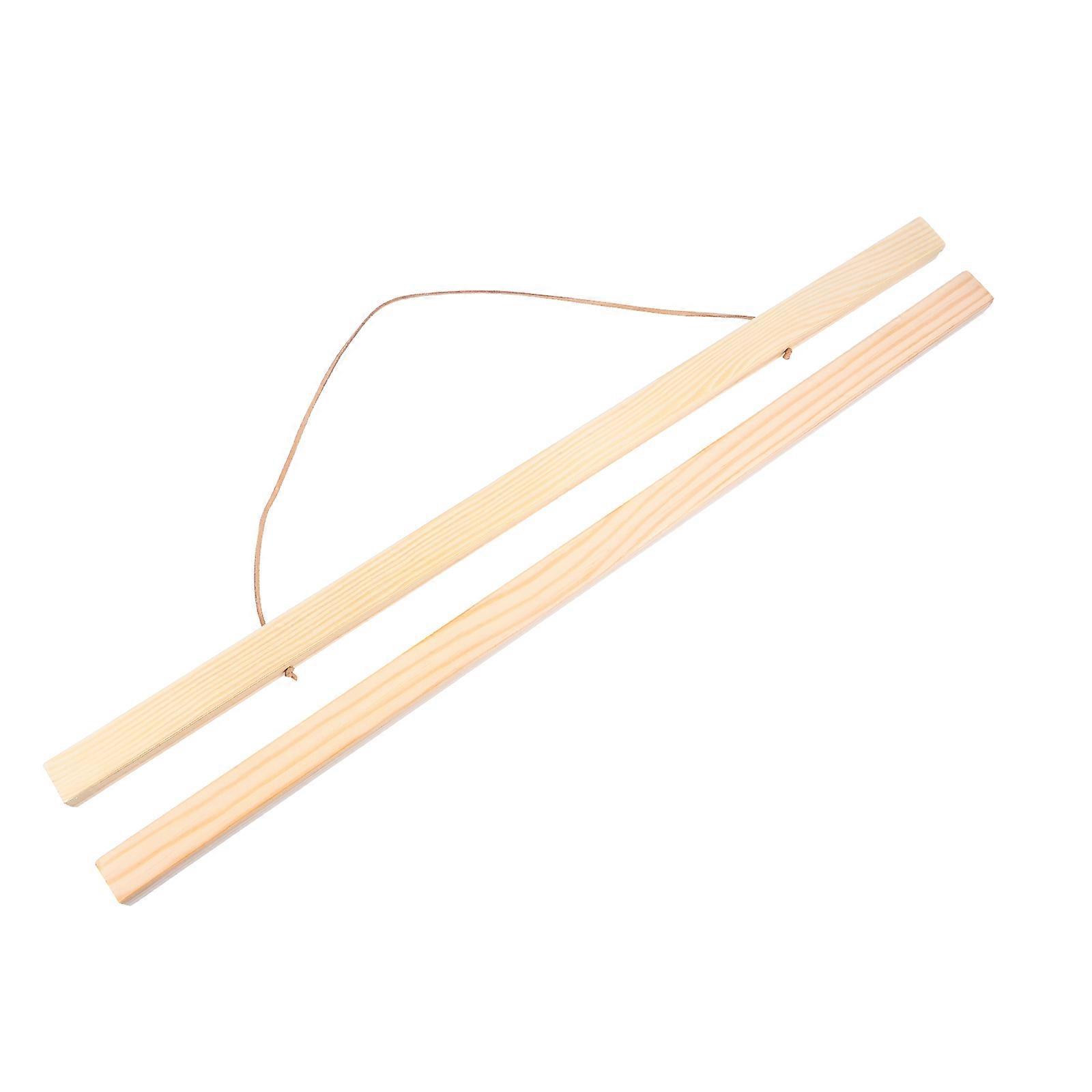 Diy Poster Hanger Wooden Magnet Painting Hanging Scroll Office Use 52x2.3cm Rectangular Solid Wood Design 1Set
