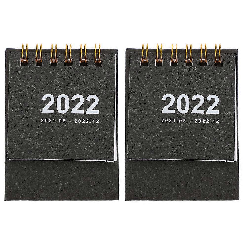 Calendars Desktop Calendars Mini Square Simple Design Office Use 9X6.5cm Planner 2Pcs