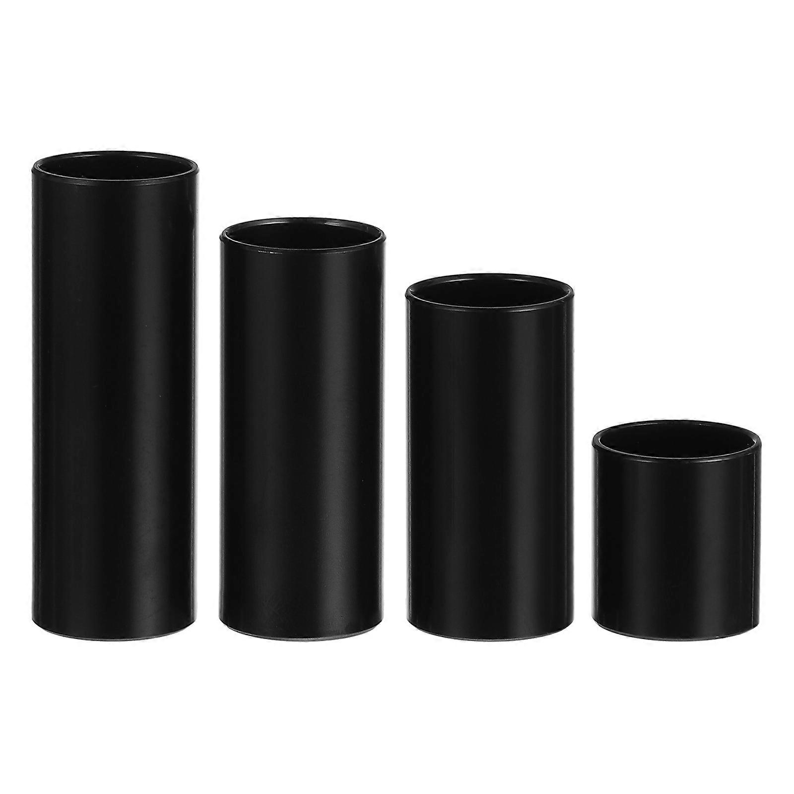 Guitar Finger Slide Professional Guitar Slides Guitar Playing Accessories Cylindrical Shape Black 4Pcs