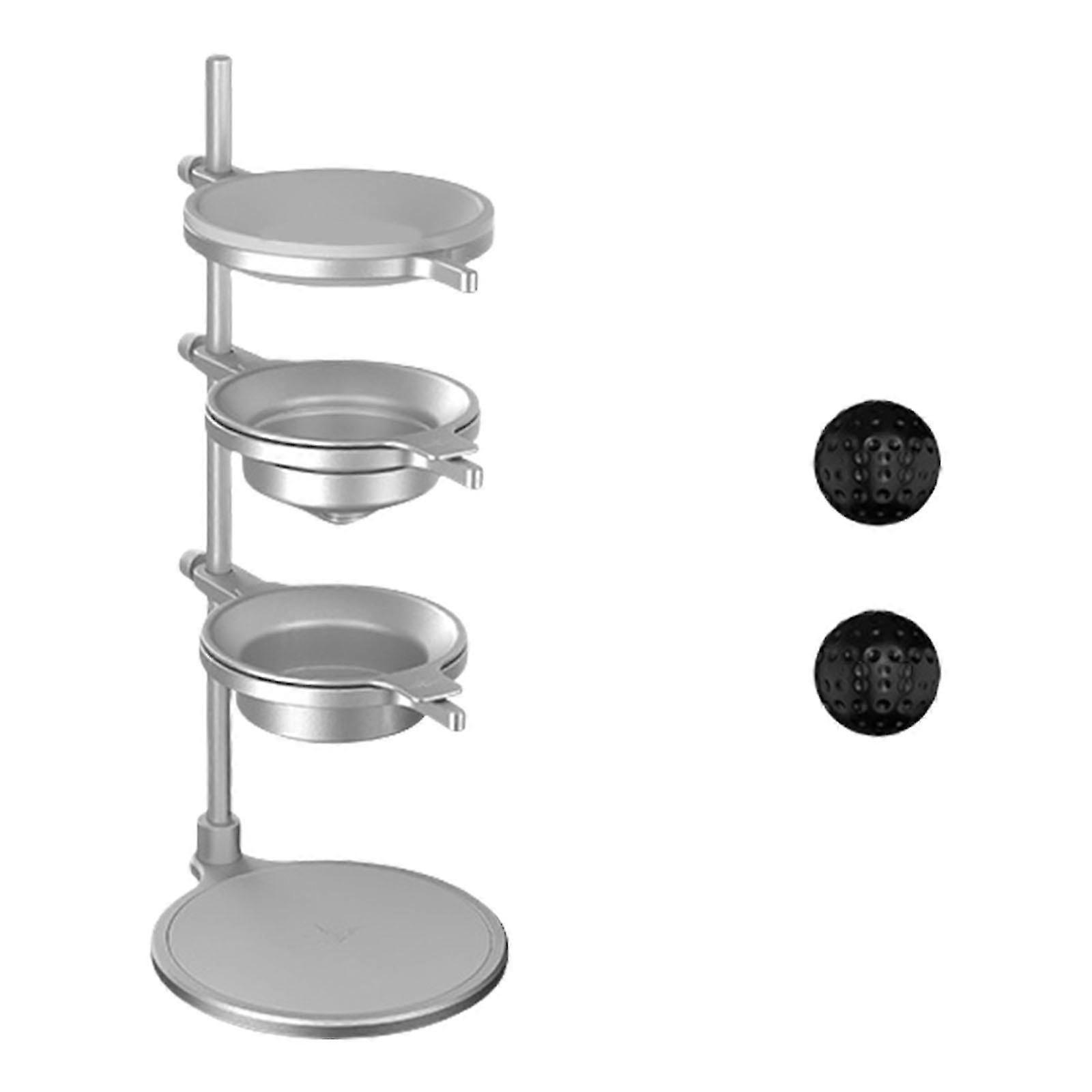 (Space Silver) All Metal Cold Brews Coffee Accessories Set Feature Removable Ice Spheres Stand And Multiple Angles Dripping Rack Space Silver