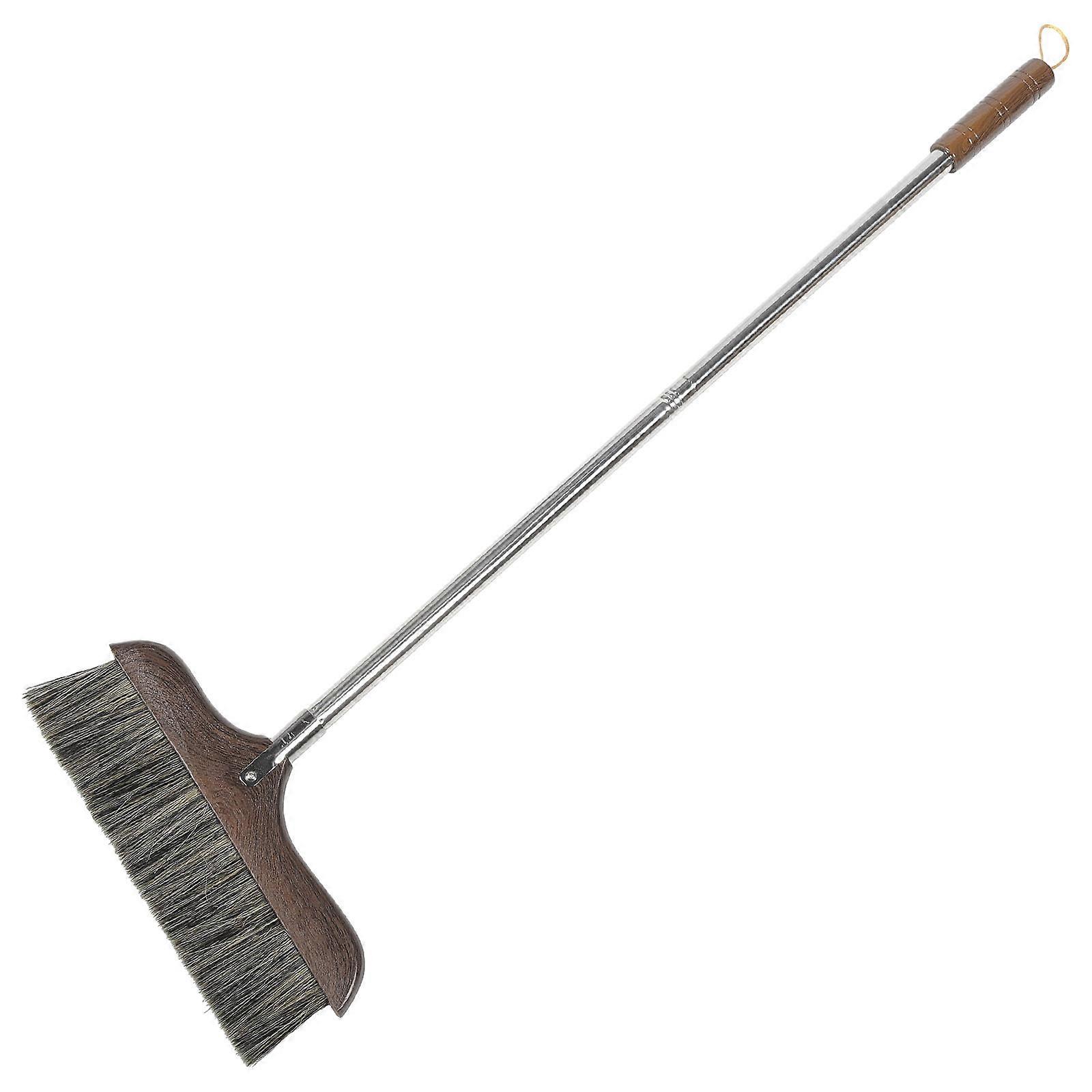 Durable Long Handle Bristle Broom for Indoor and Outdoor Cleaning – Soft Bristles for Dust and Hair Removal