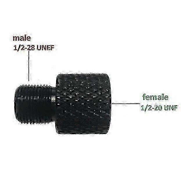 Barrel End Threaded Adapter Female 1/2-20 UNF to Male 1/2-28 UNEF 0018