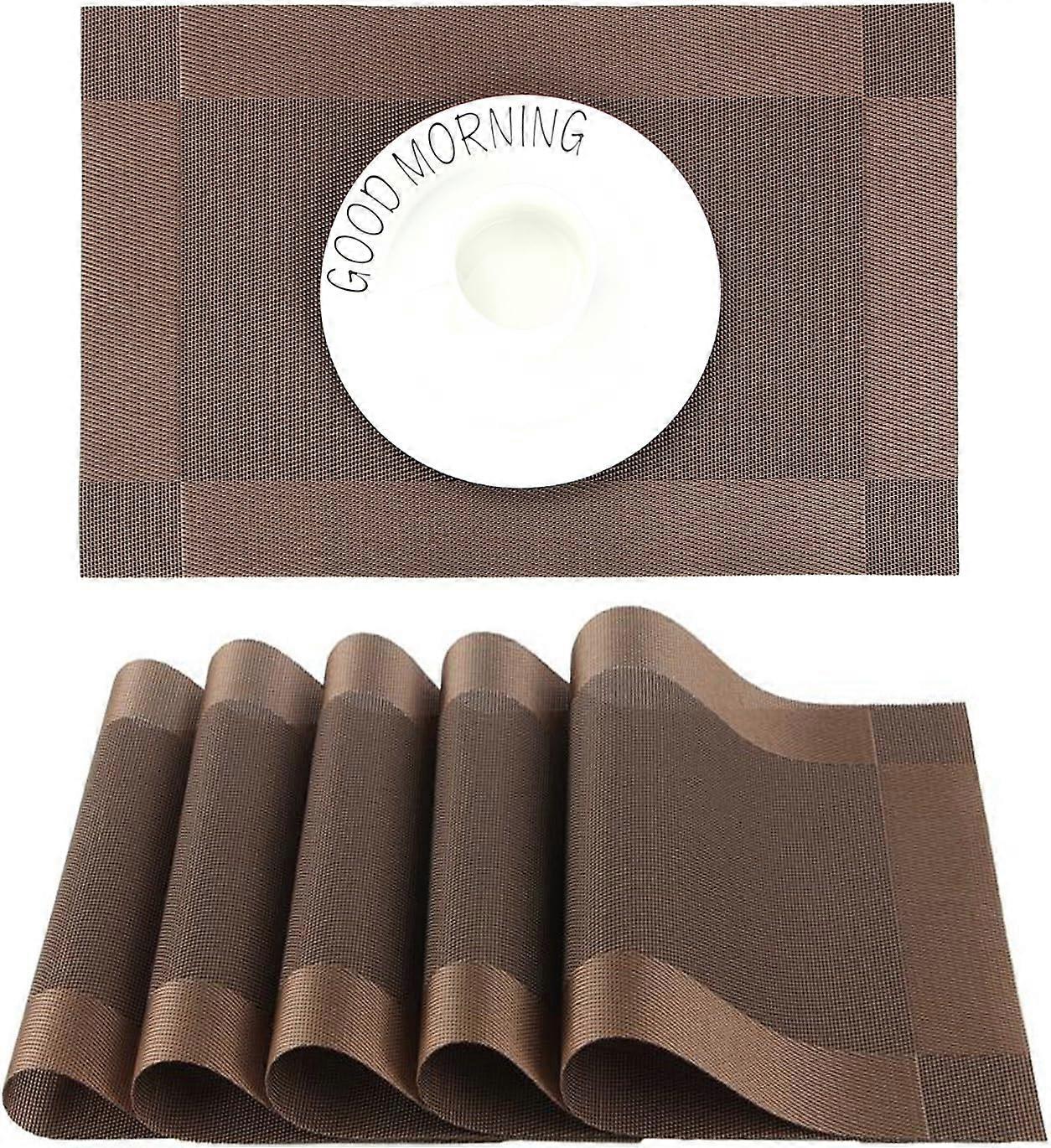 PVC Placemat غير قابل للانزلاق قابل للغسل مقاوم للحرارة مستطيل الفينيل P