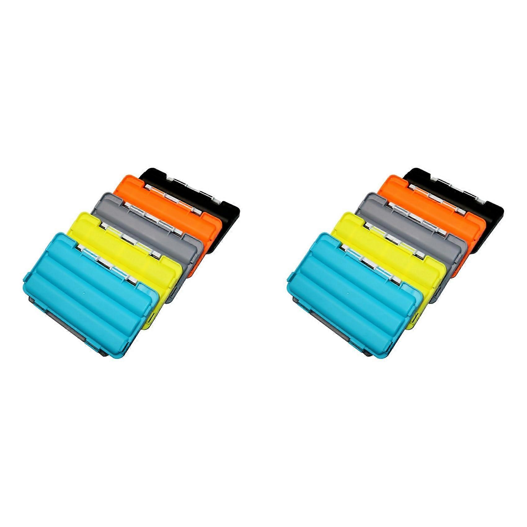10 pieces bait box jigs lure case artificial hard bait fishing box container organizer storage
