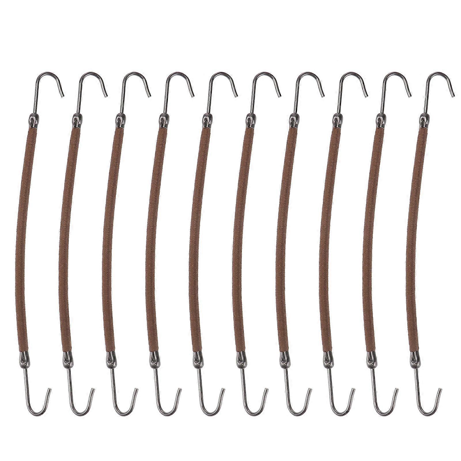 Womens Headband Ponytail Hooks Headband Hooks Coffee 12.50x0.30x0.30CM Ponytail Hair Styling 20Pcs