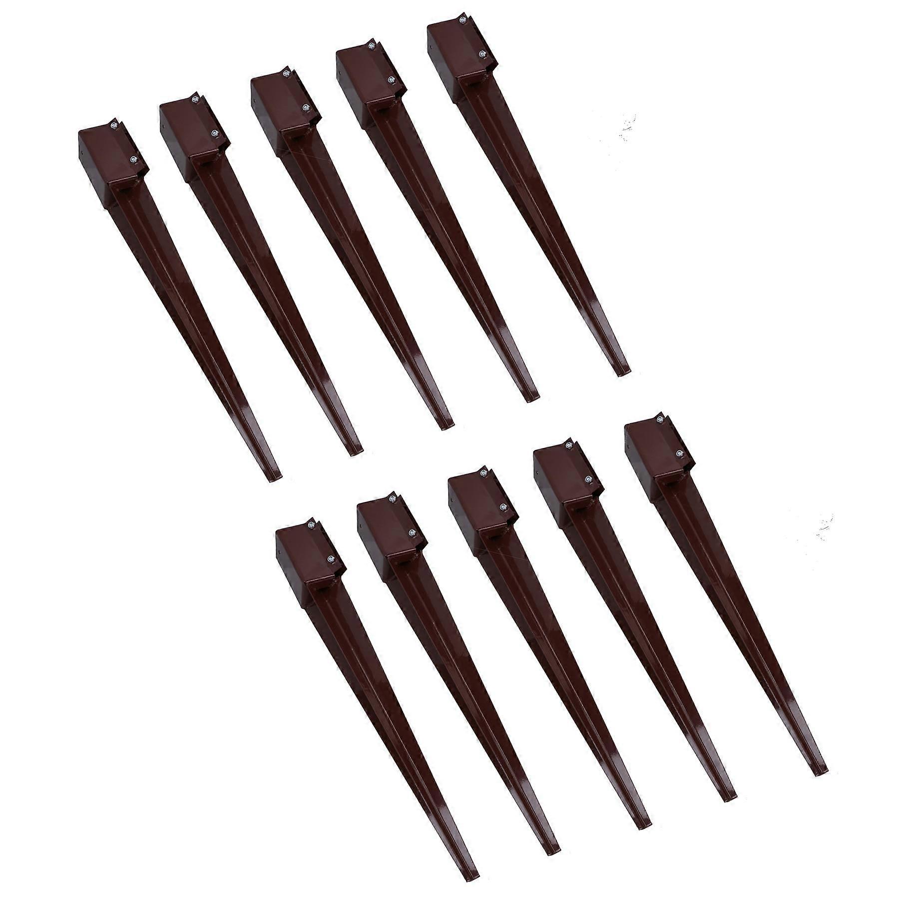 10 x Fence Post Holder Support with Drive down Spike for Posts 75mm x 75mm