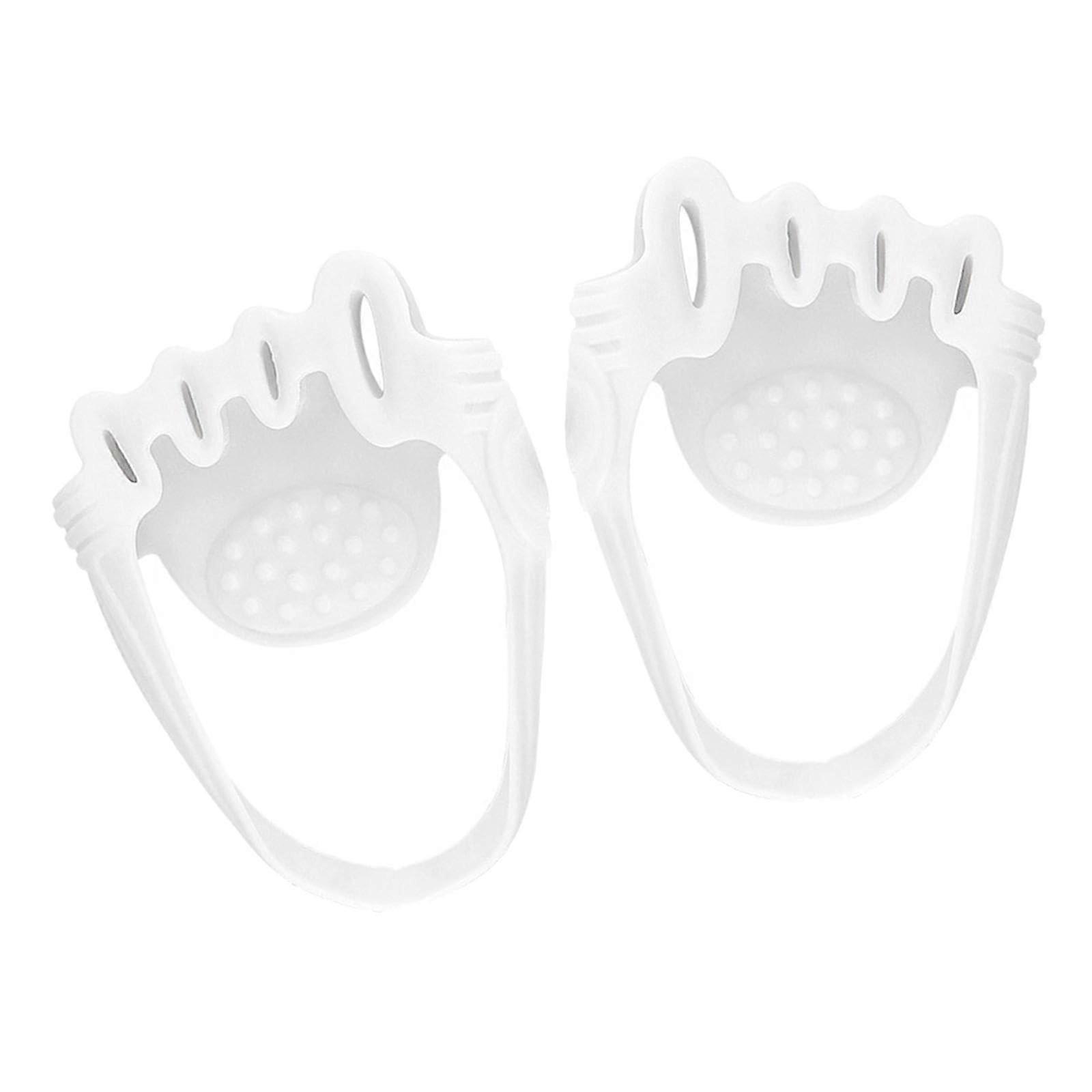 Toe Separator Pads for Men Women, Soft Wearable Toe Separators, Breathable Toe Spacers, Toe Straighteners for Home, Fitness, Yoga (White)