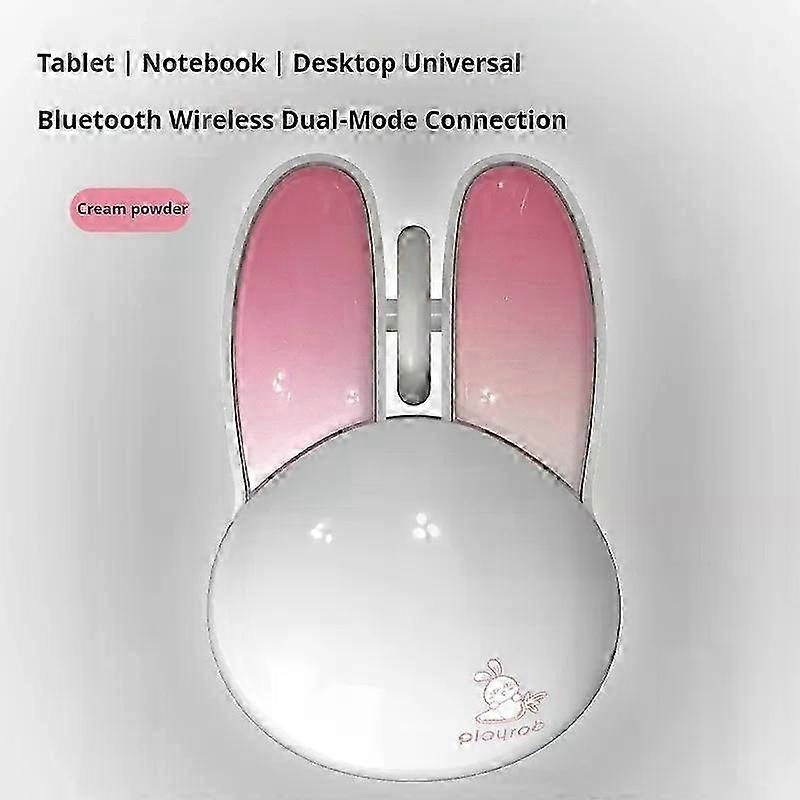 Cute Rabbit Cartoon Wireless Bluetooth Silent Mouse for Office and Gaming