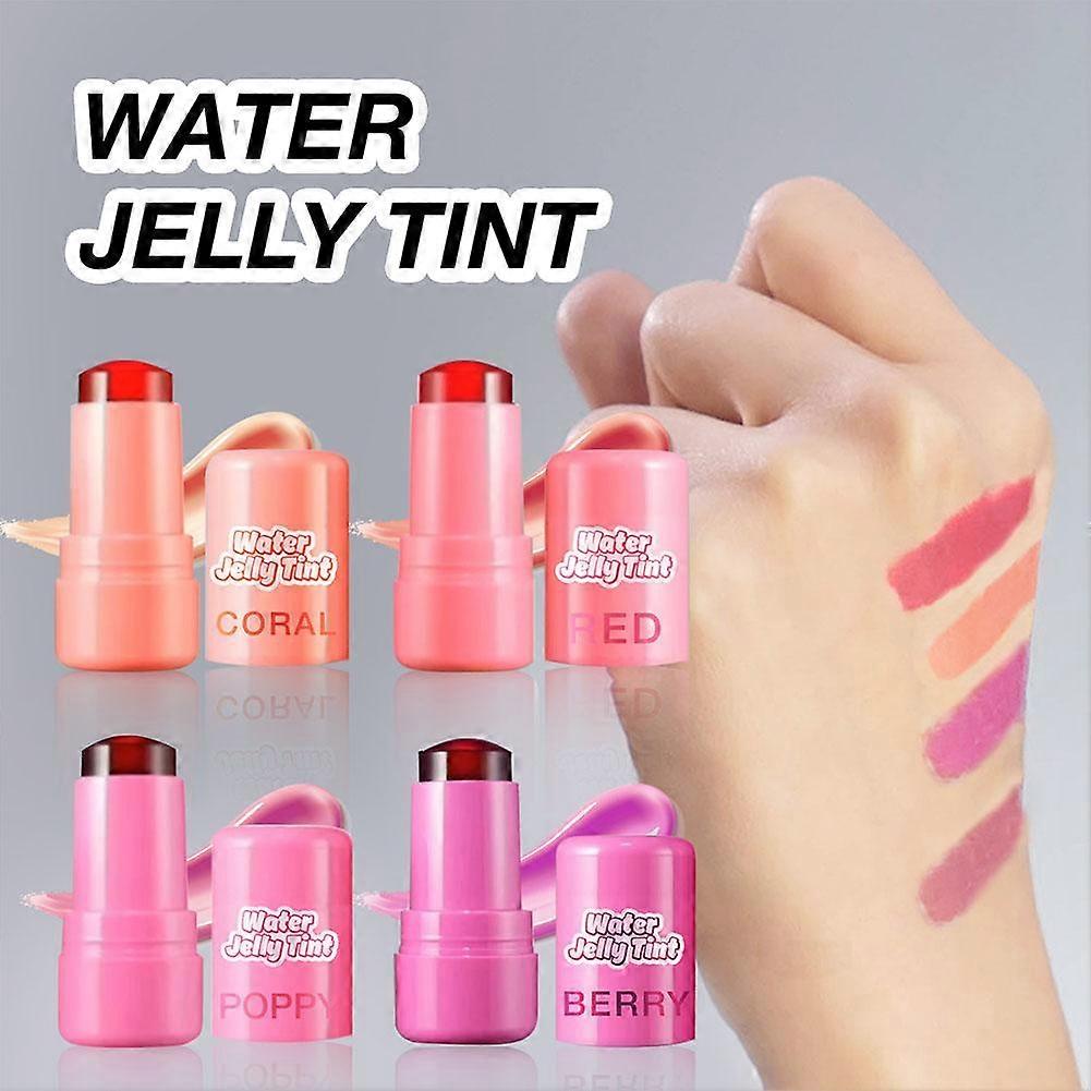 Berry color (D) $No standard jelly blush lip gloss stick easy to color long-lasting makeup moisturizing lip gloss stick