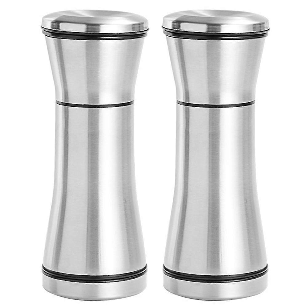 Refillable Pepper Grinder Cylindrical Ergonomic Design Home Use Kitchen 2Pcs
