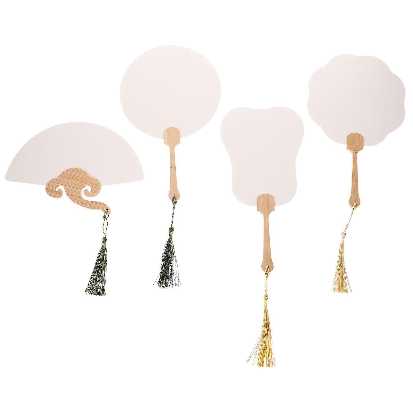 It seems like you're referring to a product listing or description for **"4pcs DIY Blank Graffiti Fans Mini Paper Handheld Fans For Painting And