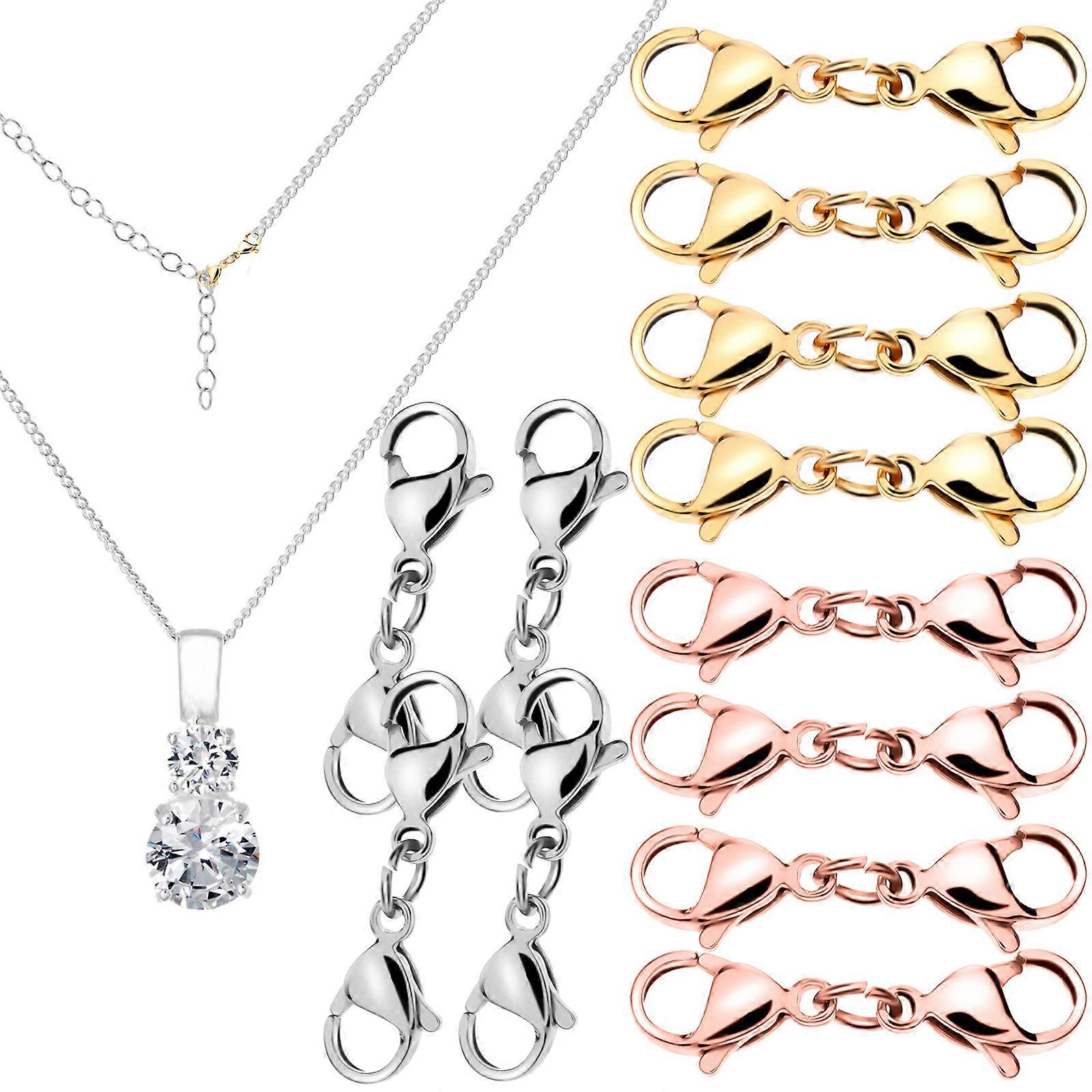 Lanyard Snap Hooks Rose Golden Clasp Shape Craft Enthusiasts Lanyards Key Chains 12Pcs