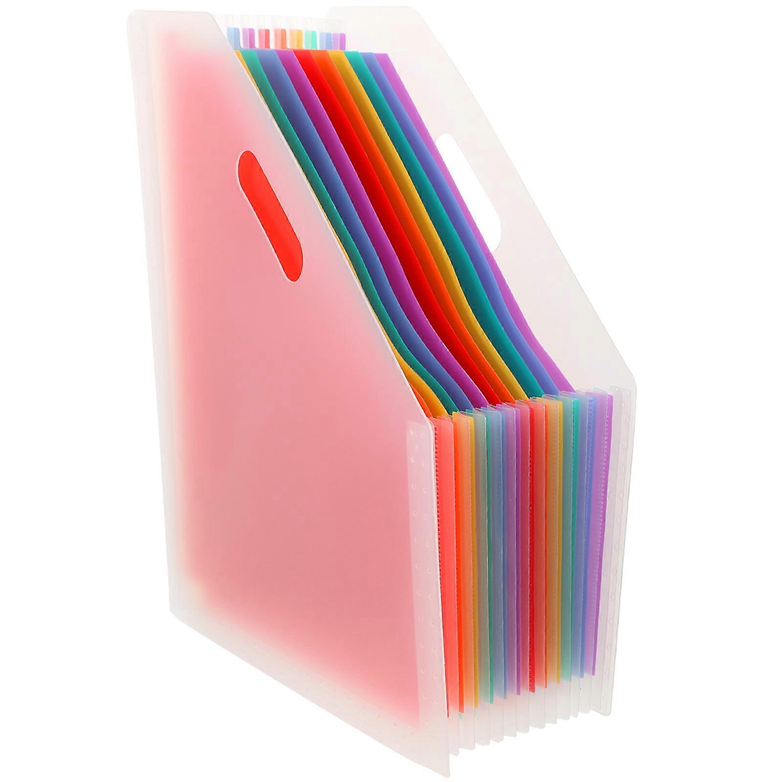 Transparent Accordion File Folder for Daily Use with Portable Organizer