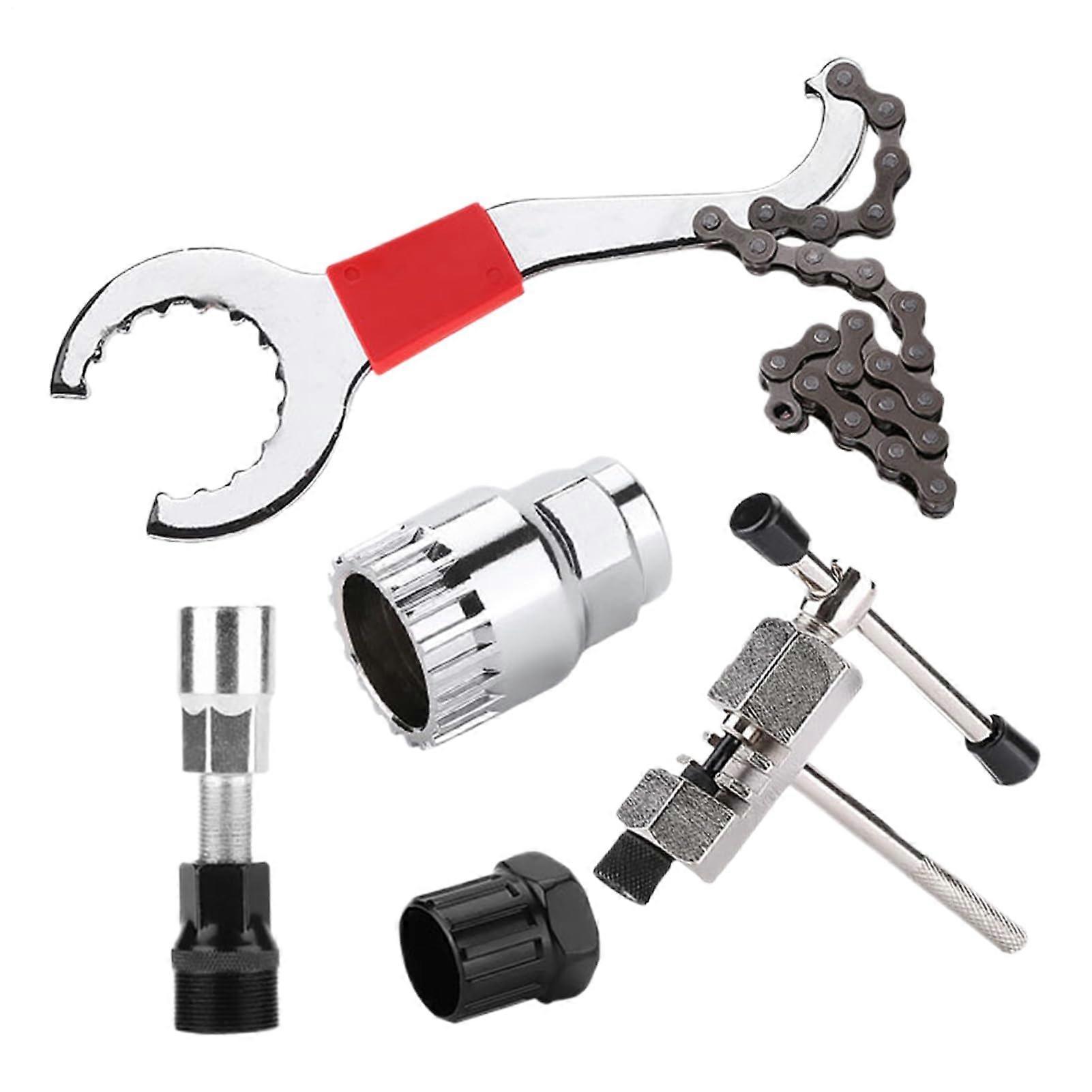 Bicycle Kit, Integrated Multifunctional Road Bike Care Kit Portable Maintenance Tool Kit with Fixed and Tail Hook Wrench for Tire Change